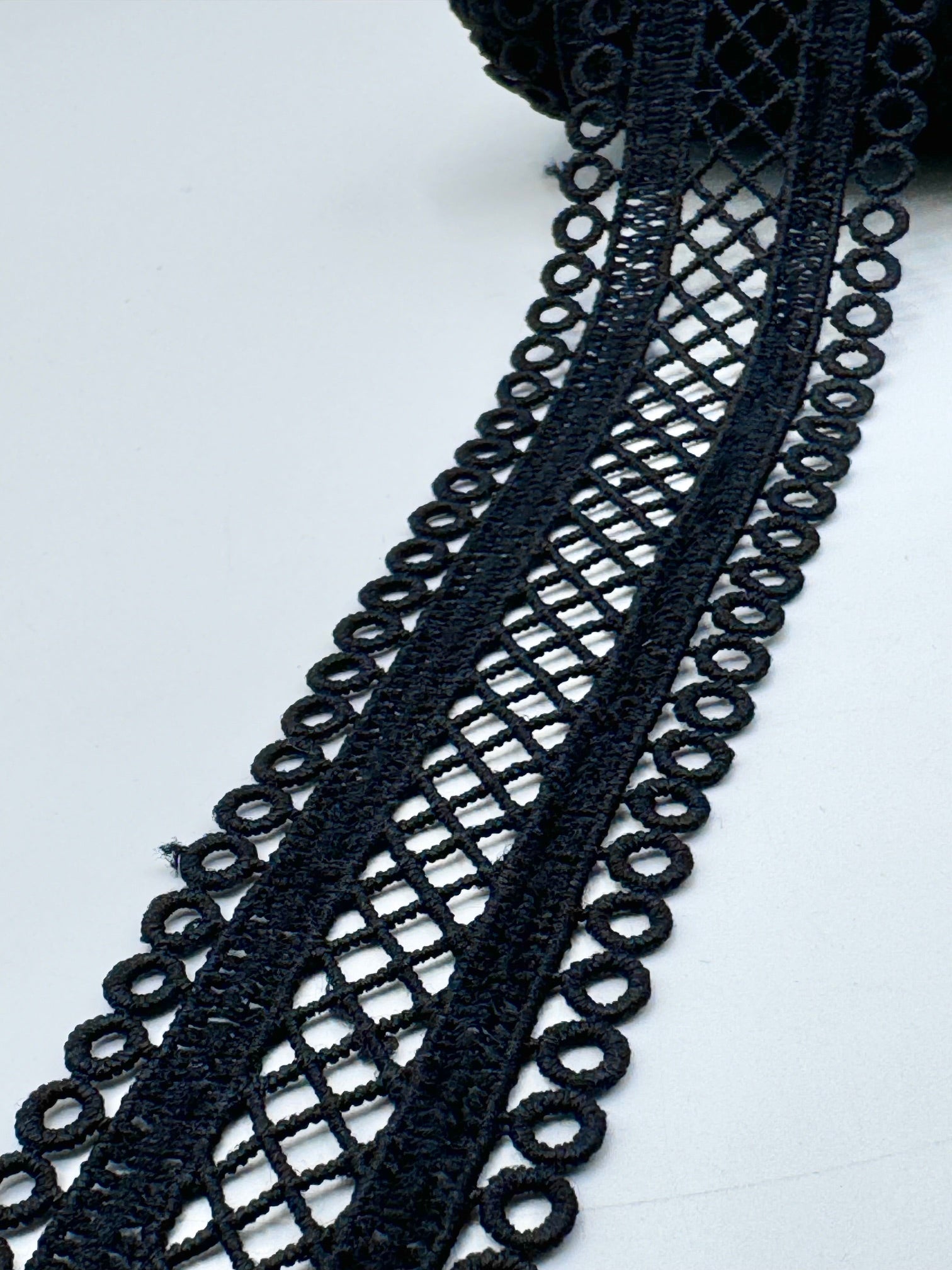 Dantela 4cm, Negru