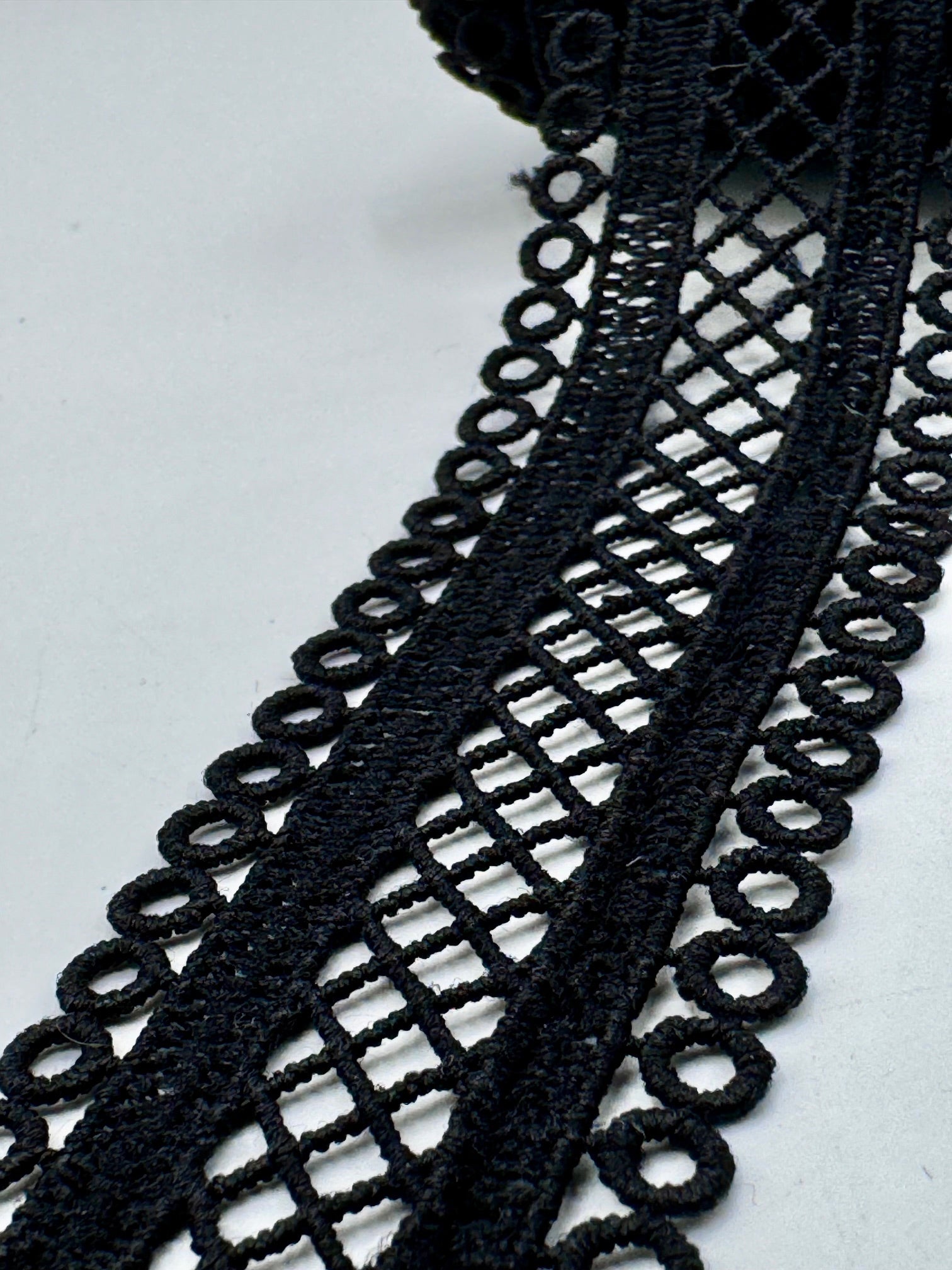 Dantela 4cm, Negru