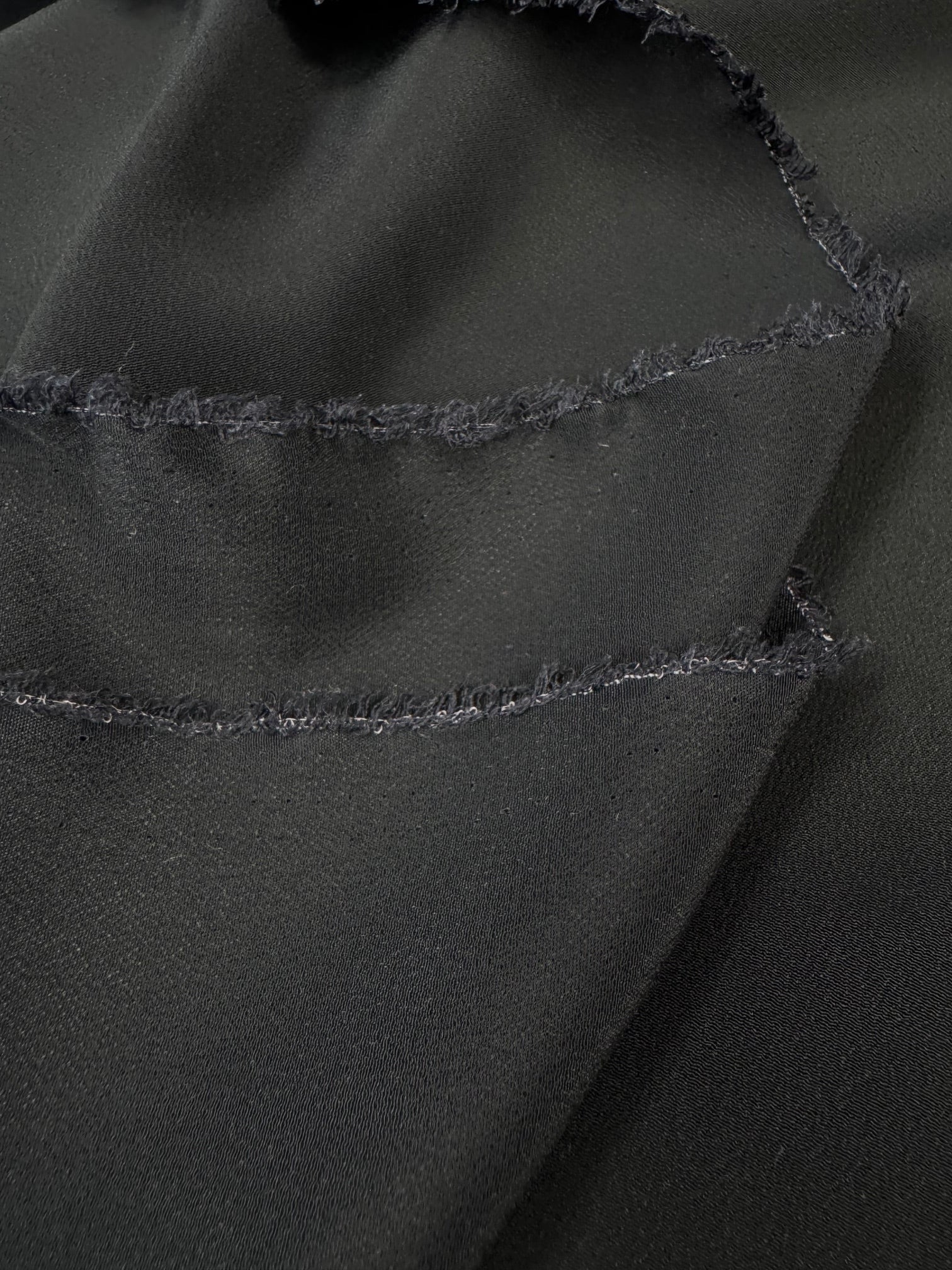 Crep Subtire De Matase Naturala, Negru