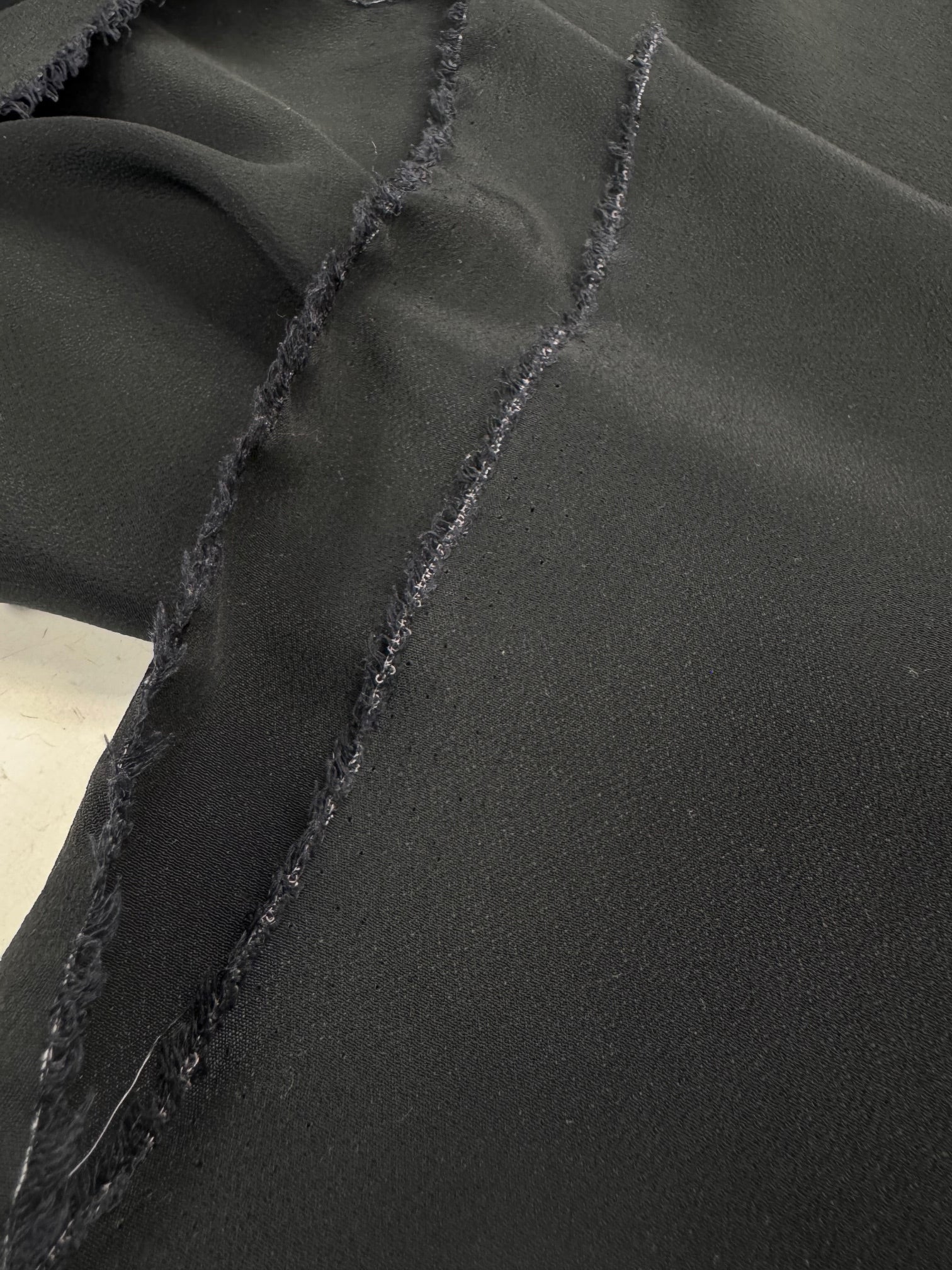 Crep Subtire De Matase Naturala, Negru