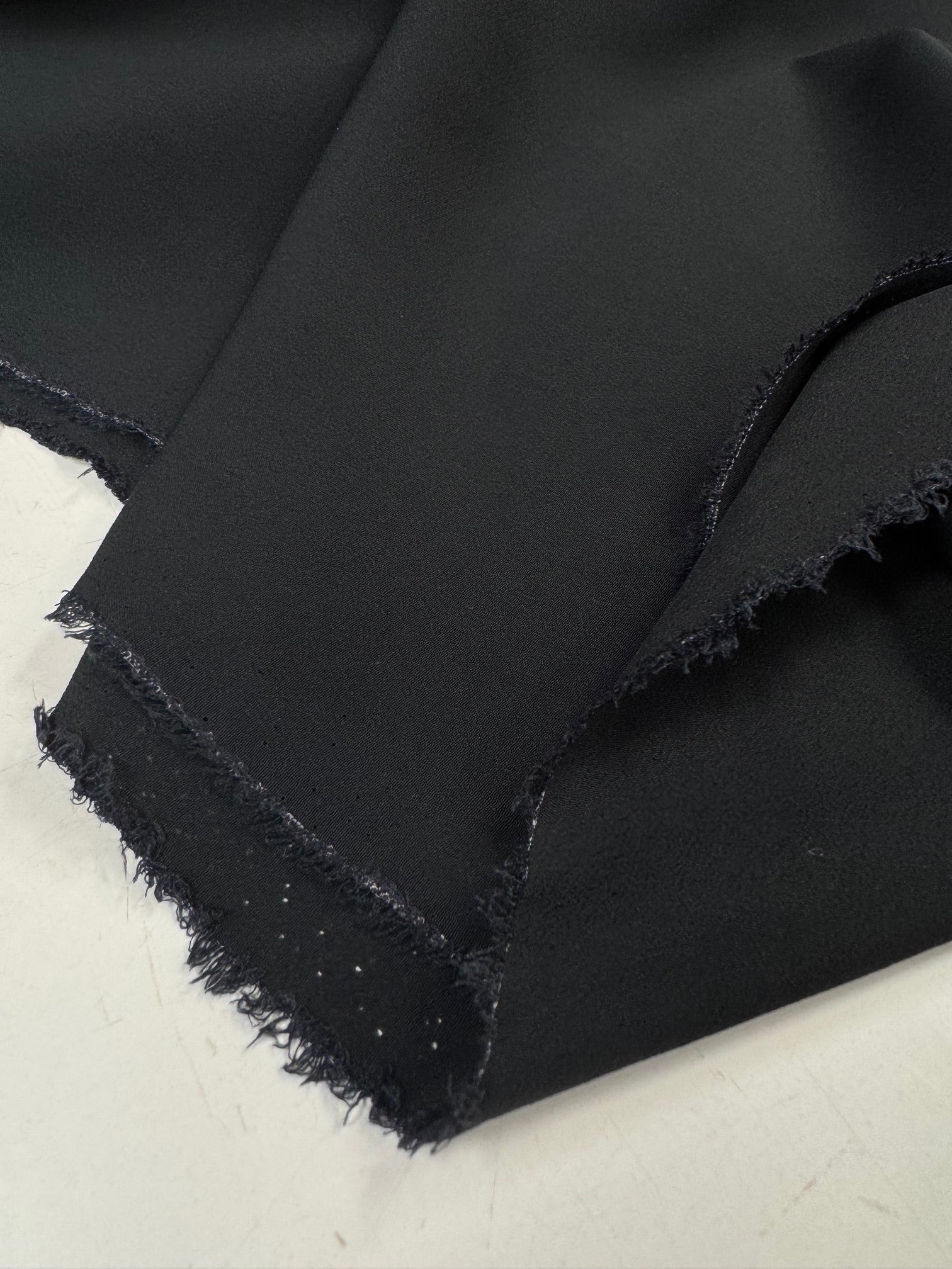 Crep Subtire De Matase Naturala, Negru