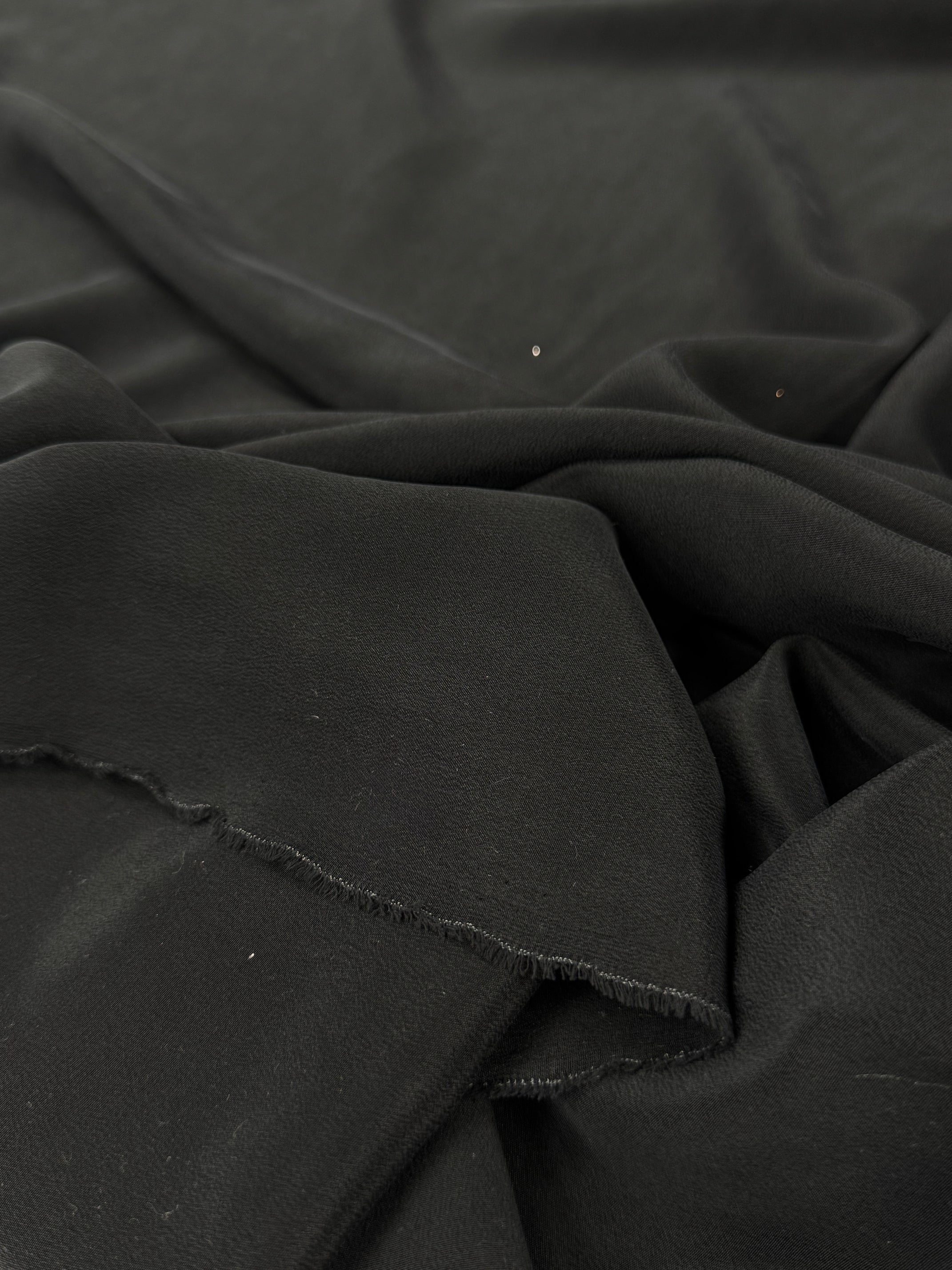 Crep Subtire De Matase Naturala, Negru