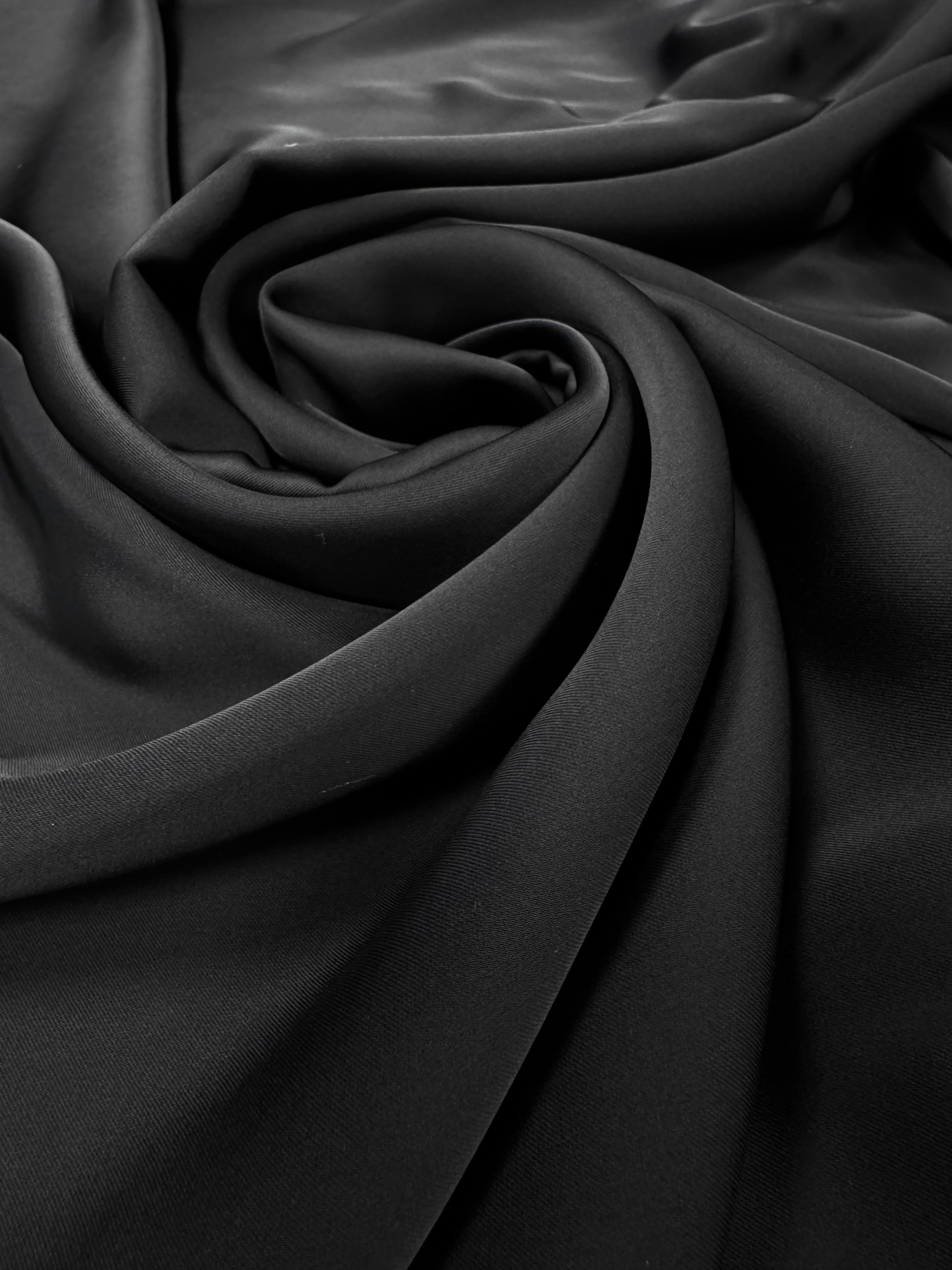 Matase Elastica Dublu Satinata. Negru