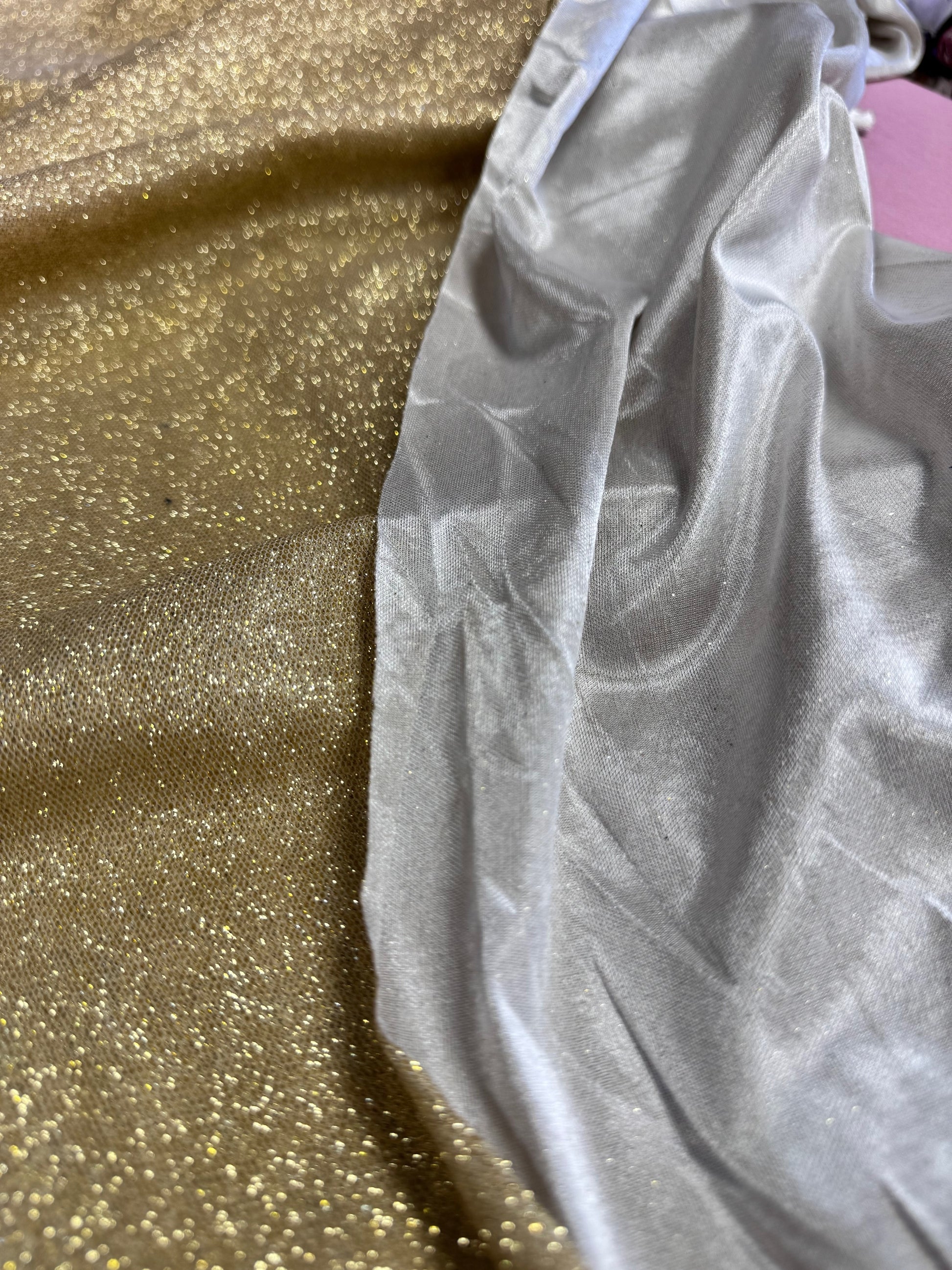 Lurex Elastic Cu Sclipici Auriu