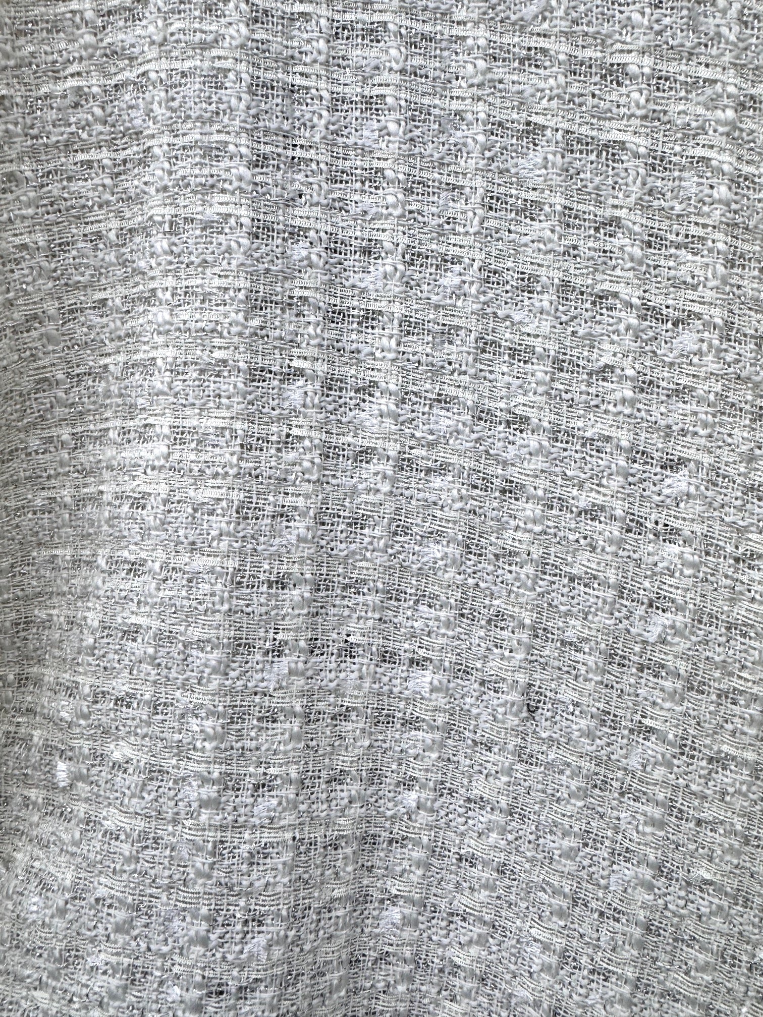 Stofa Tweed Cu Fir Lurex Argintiu
