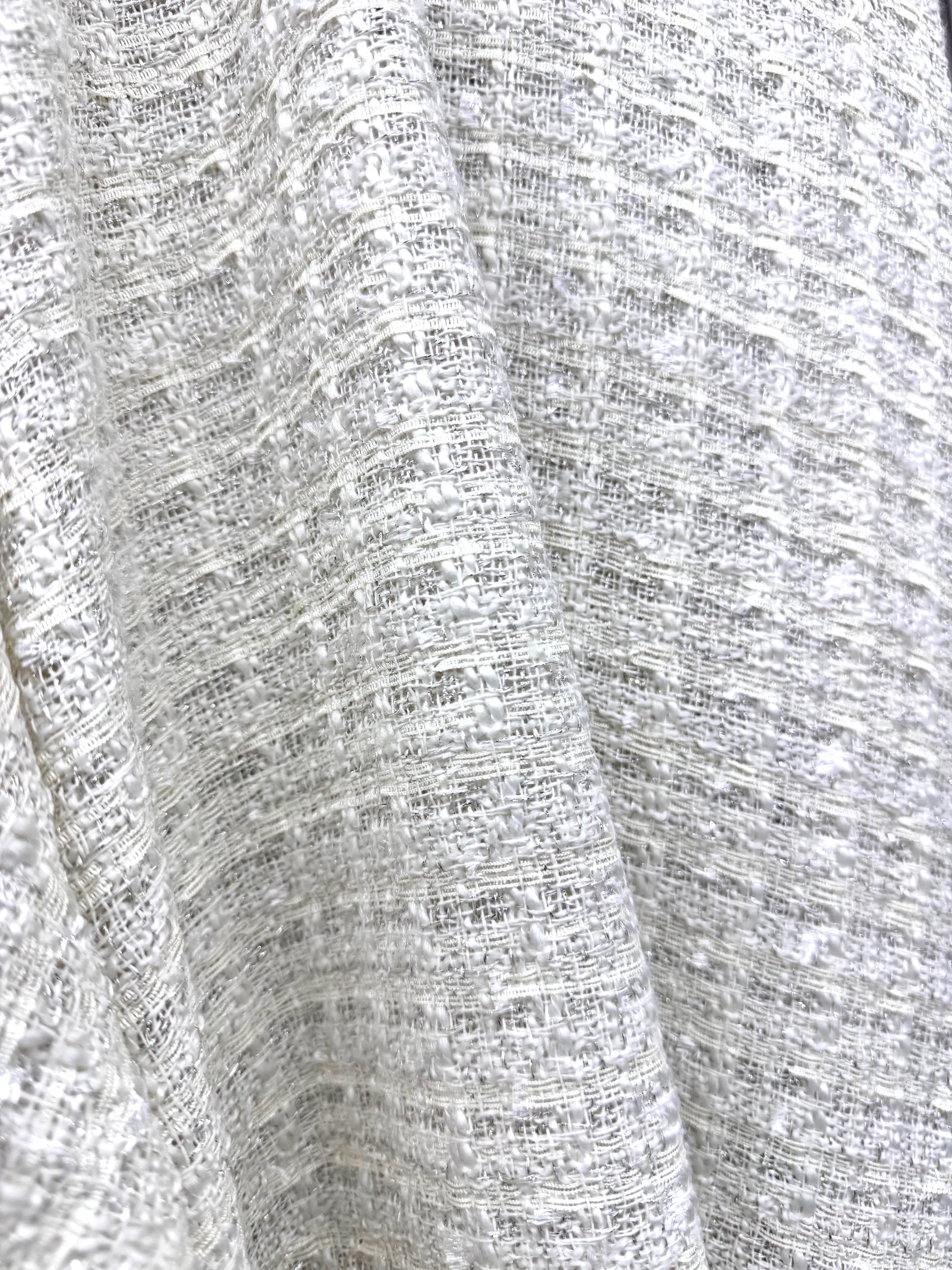 Stofa Tweed Cu Fir Lurex Argintiu