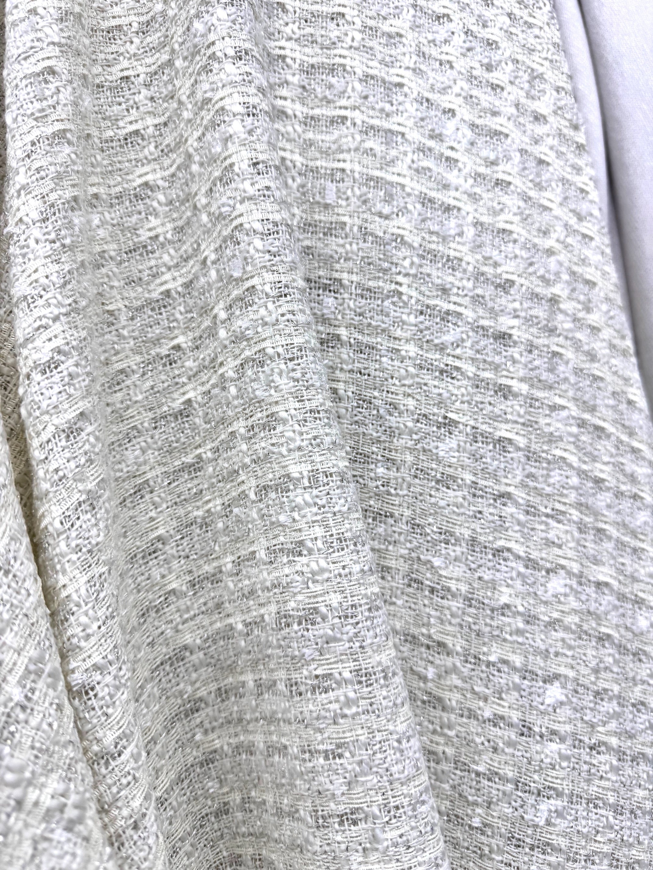 Stofa Tweed Cu Fir Lurex Argintiu