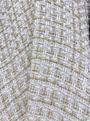 Stofa Tweed Cu Fir Lurex Auriu