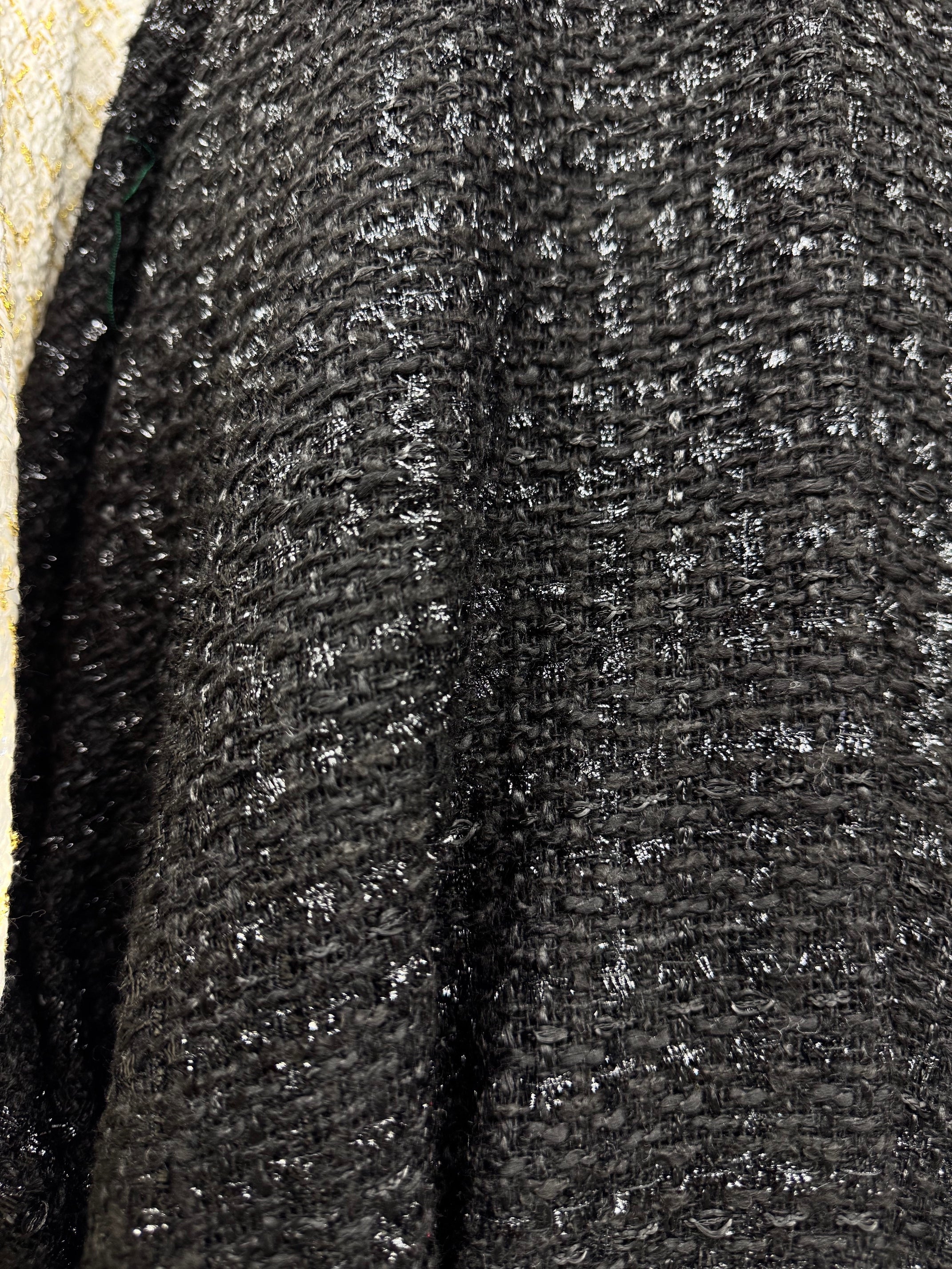 Stofa Tweed Cu Fir Lurex Negru