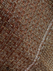 Stofa Tweed Cu Fir Lurex Auriu