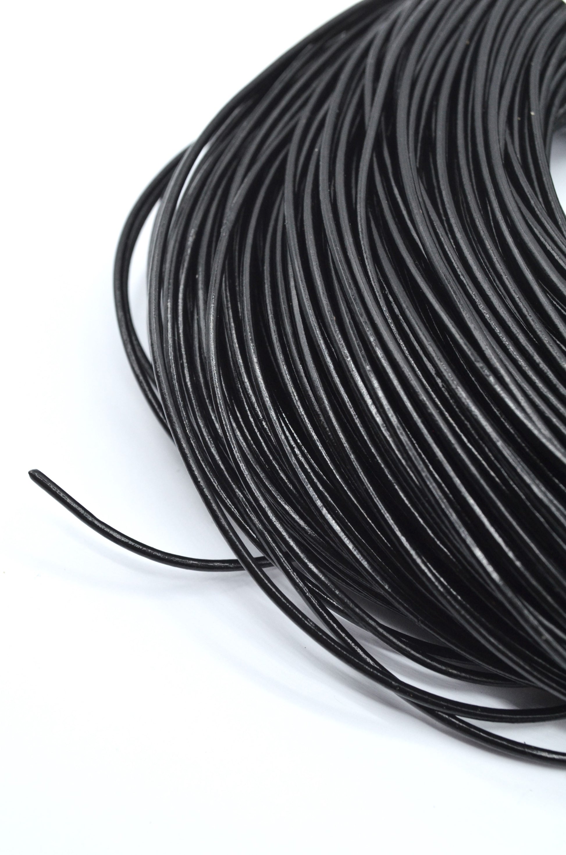 Snur Din Piele 2mm, Negru