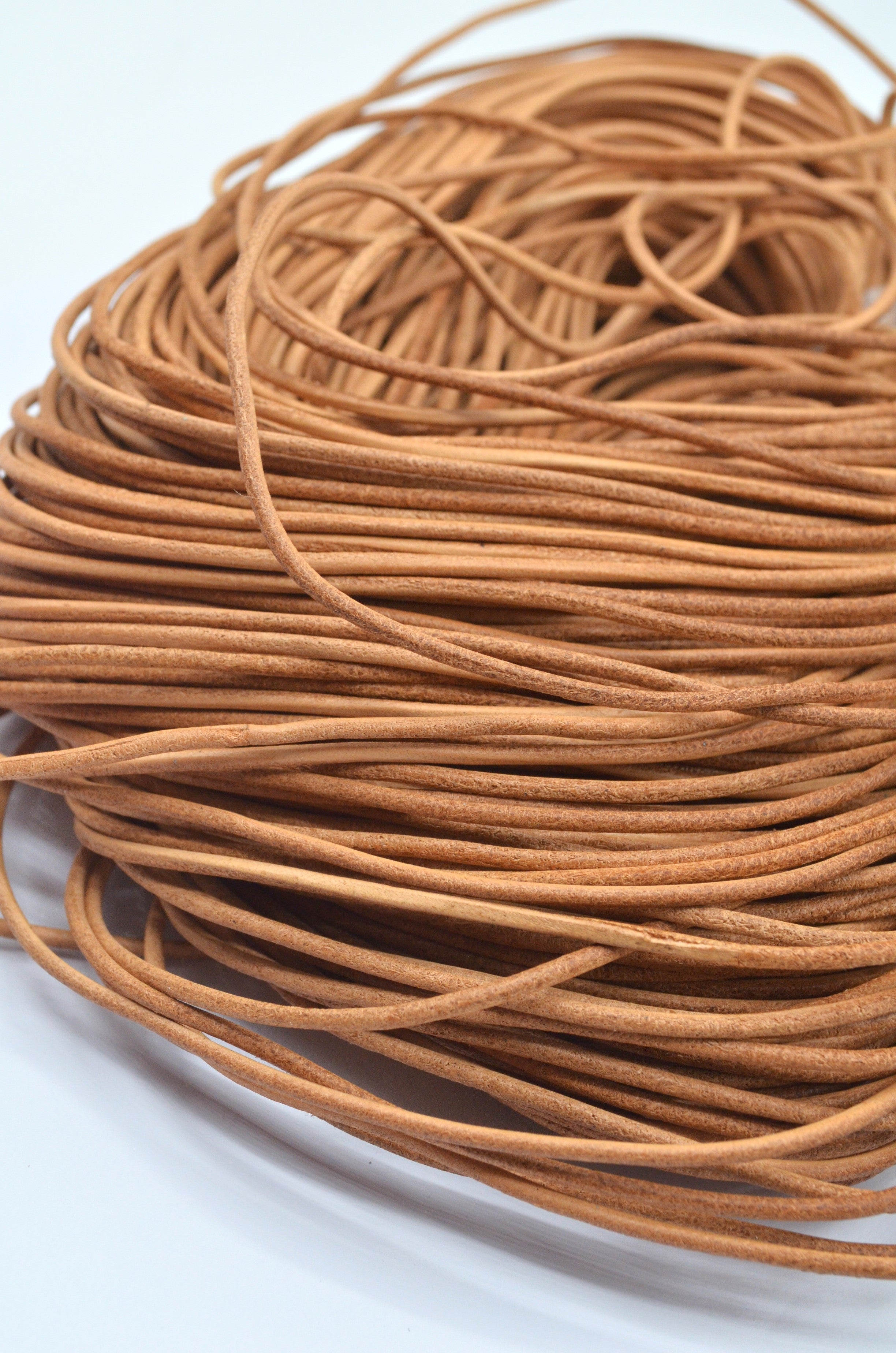 Snur Din Piele 2mm, Bej Camel