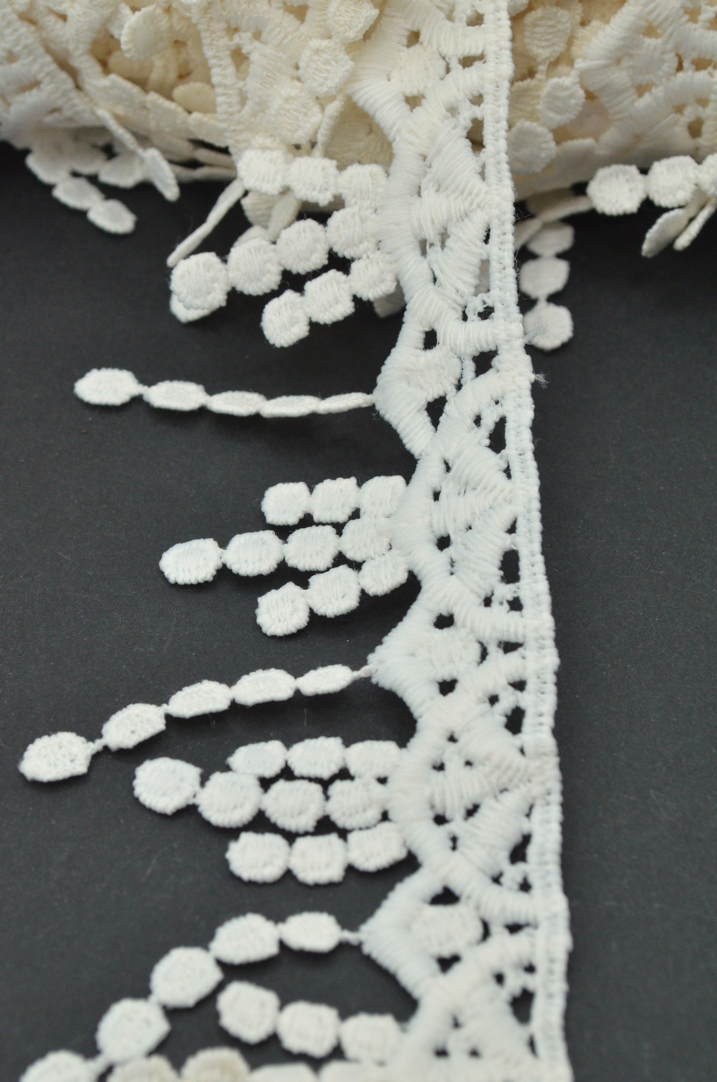 Dantela Poliester Crem, 5cm