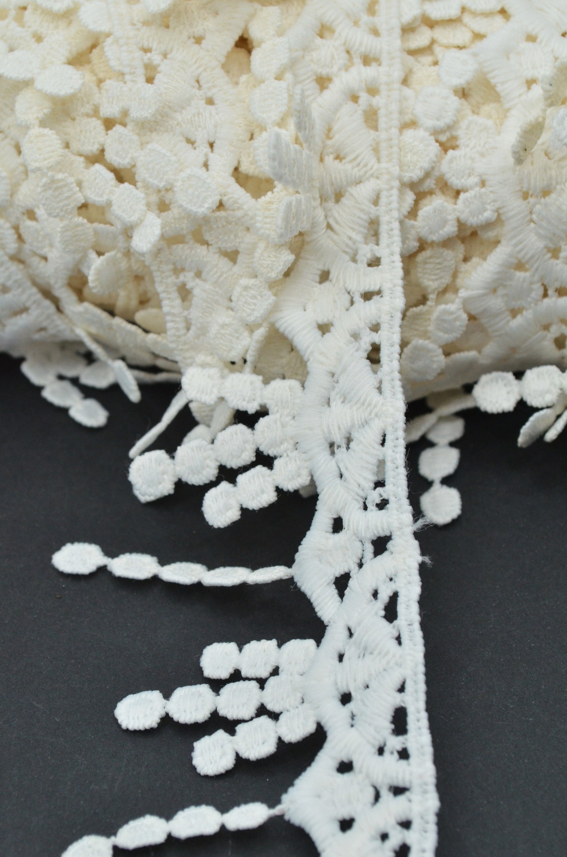 Dantela Poliester Crem, 5cm