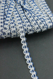 Lezarda 8mm, Alb Cu Albastru