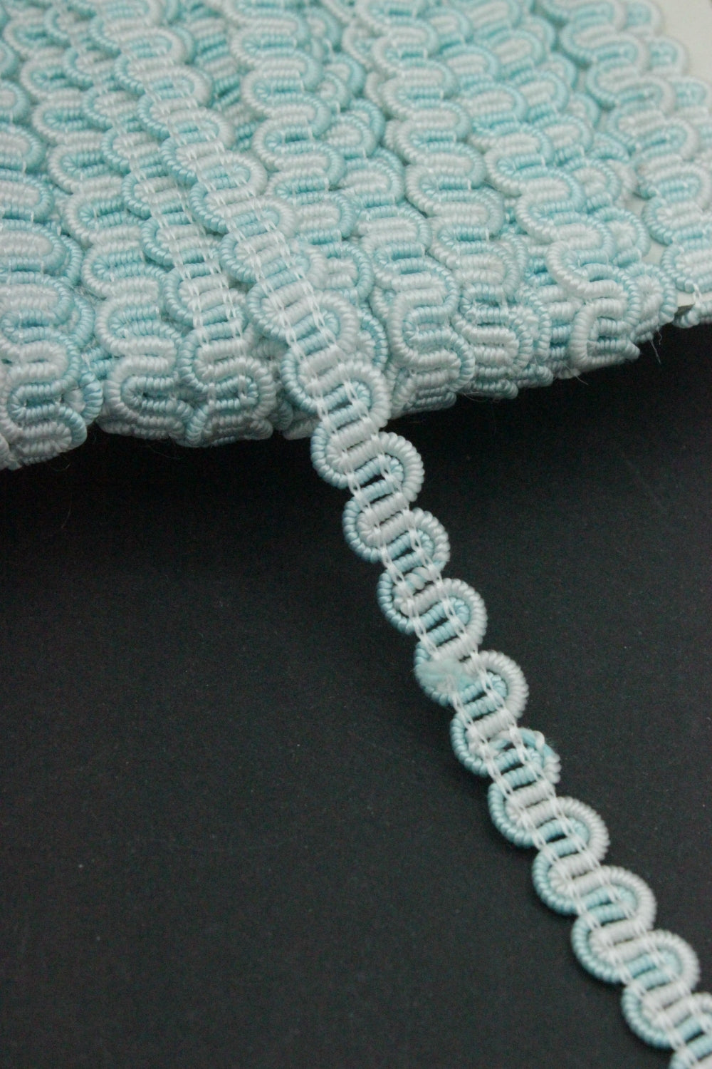 Lezarda 8mm, Alb Cu Turcoaz