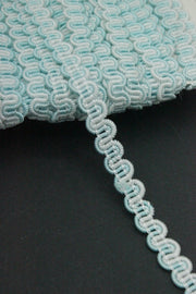 Lezarda 8mm, Alb Cu Turcoaz