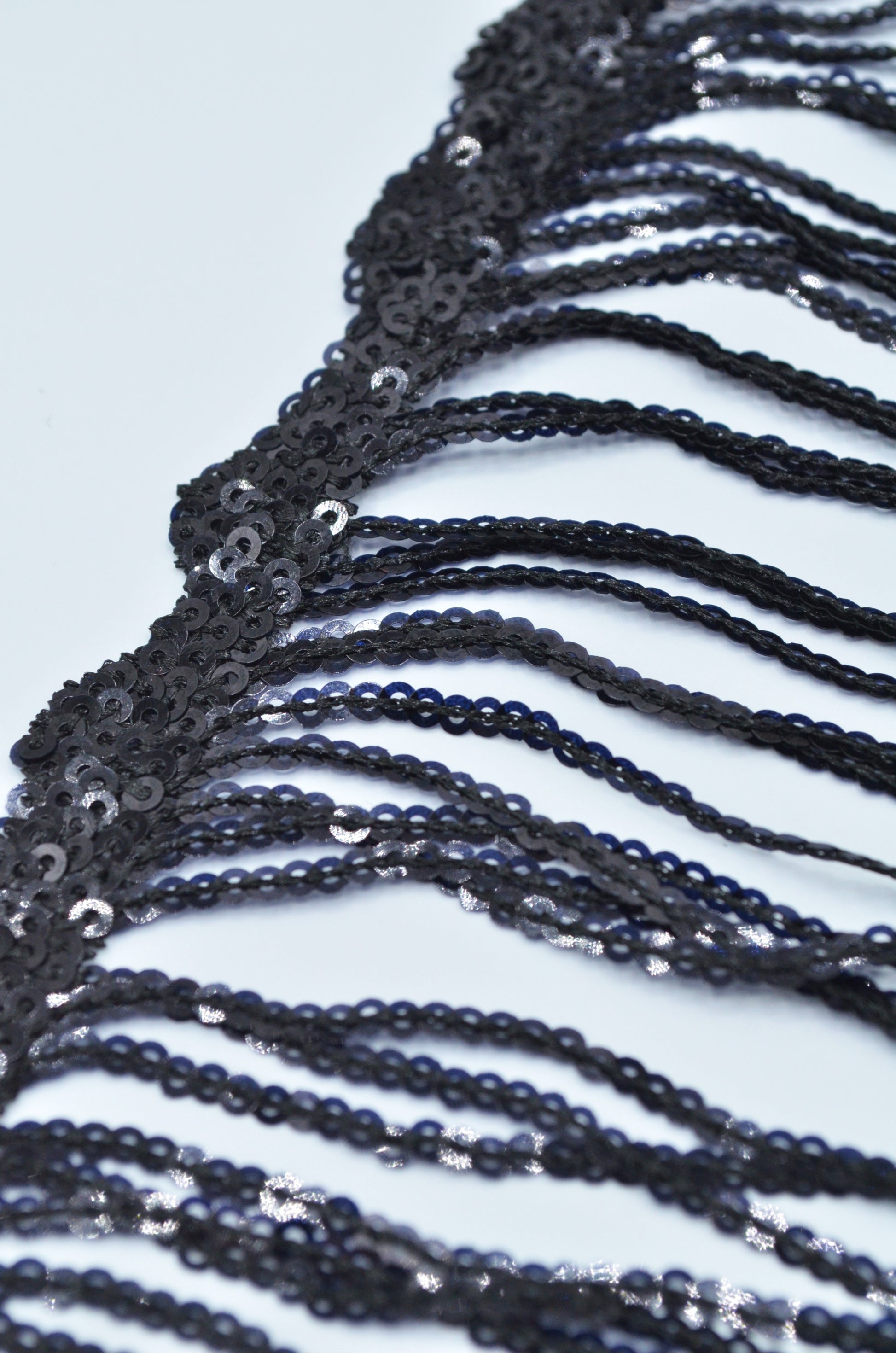 Franjuri Din Paiete 16cm, Negru