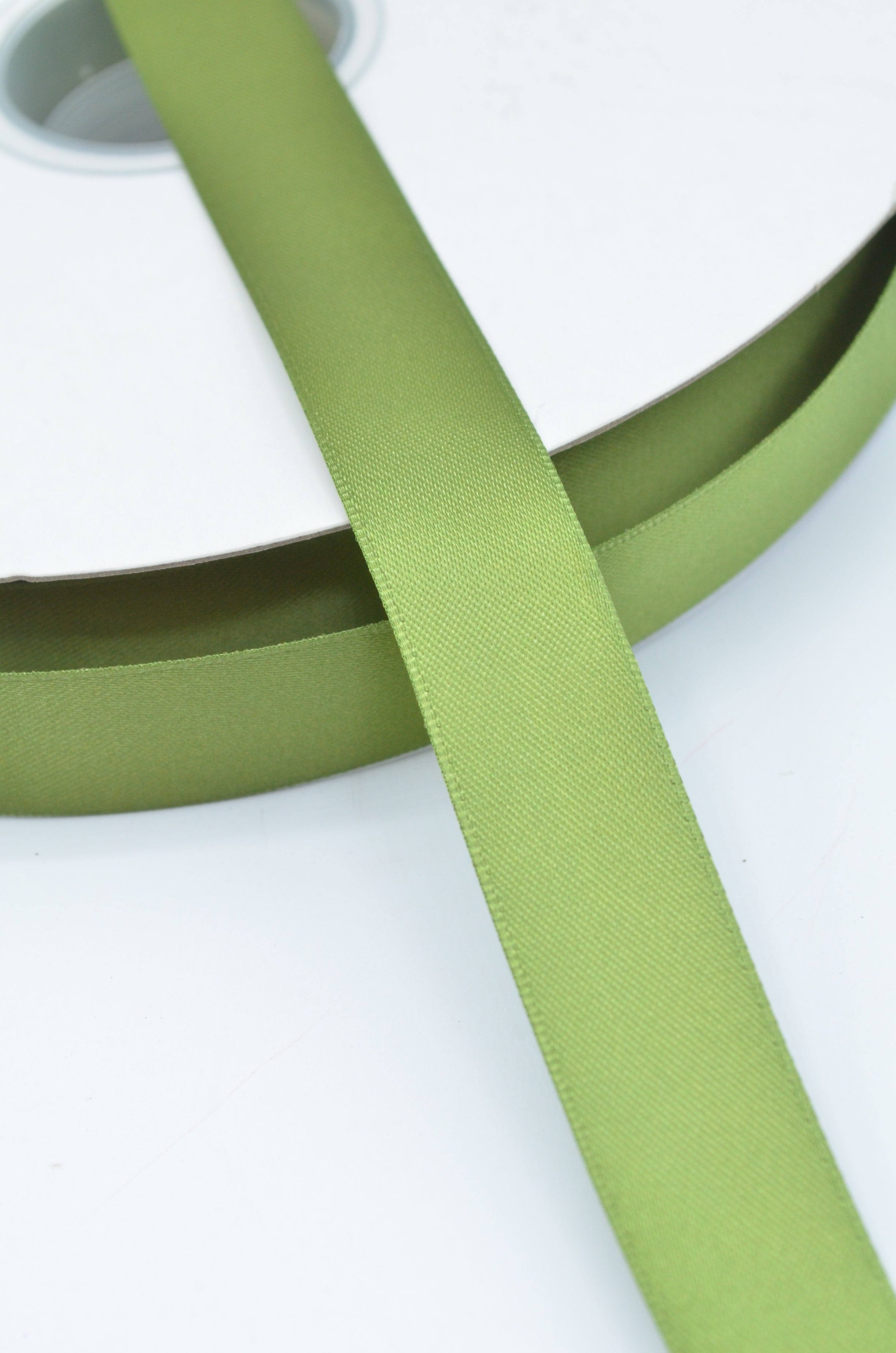 Panglica Dublu Satinata 20mm, Verde Kaki