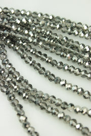 Cristale Fatetate, 4mm, (12gr/Sirag) Gri