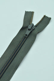 Fermoar De Plastic 6mm, 18cm Kaki-Gri