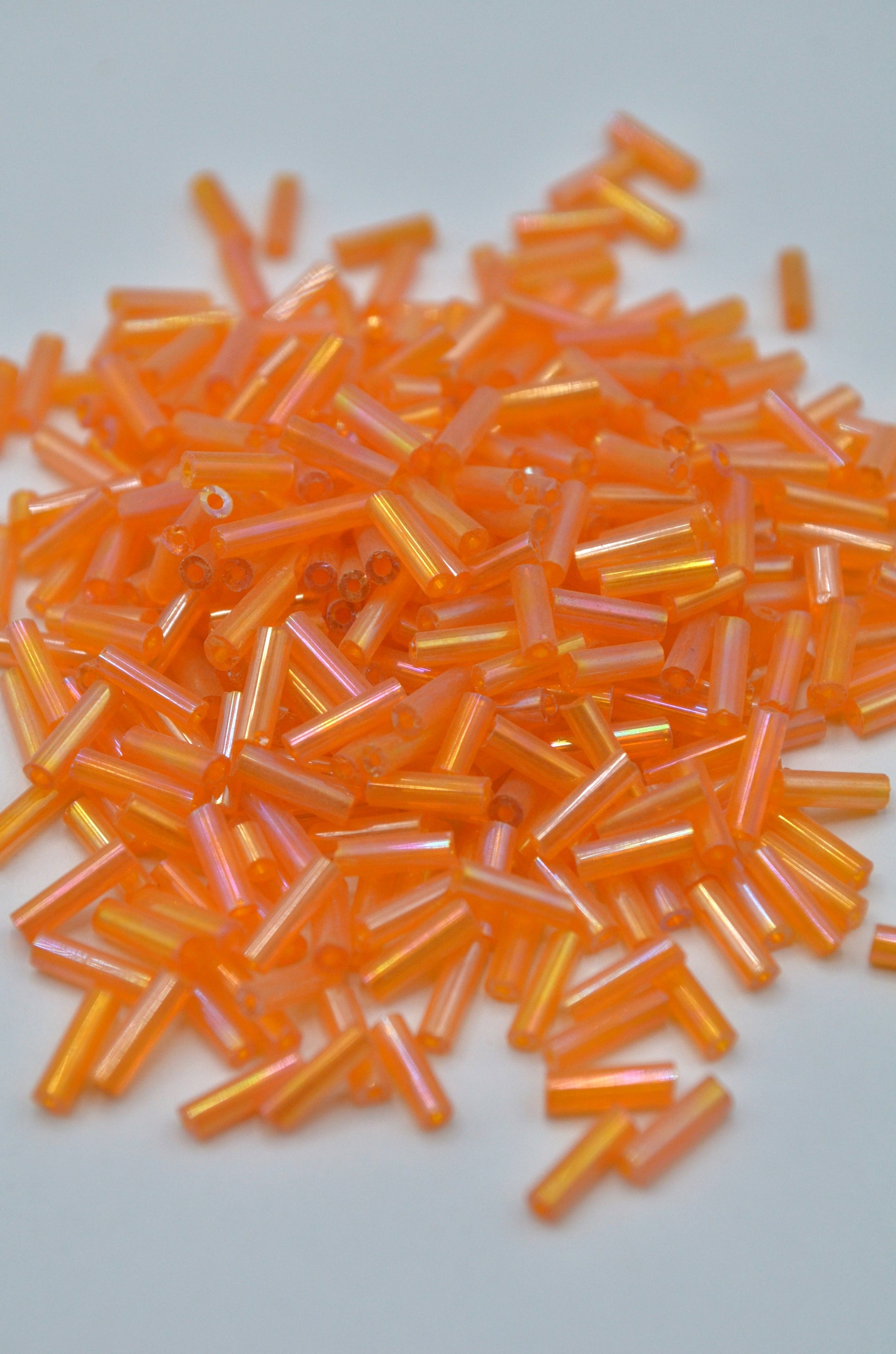 Margele Tubulare 6mm, 25gr, Portocaliu