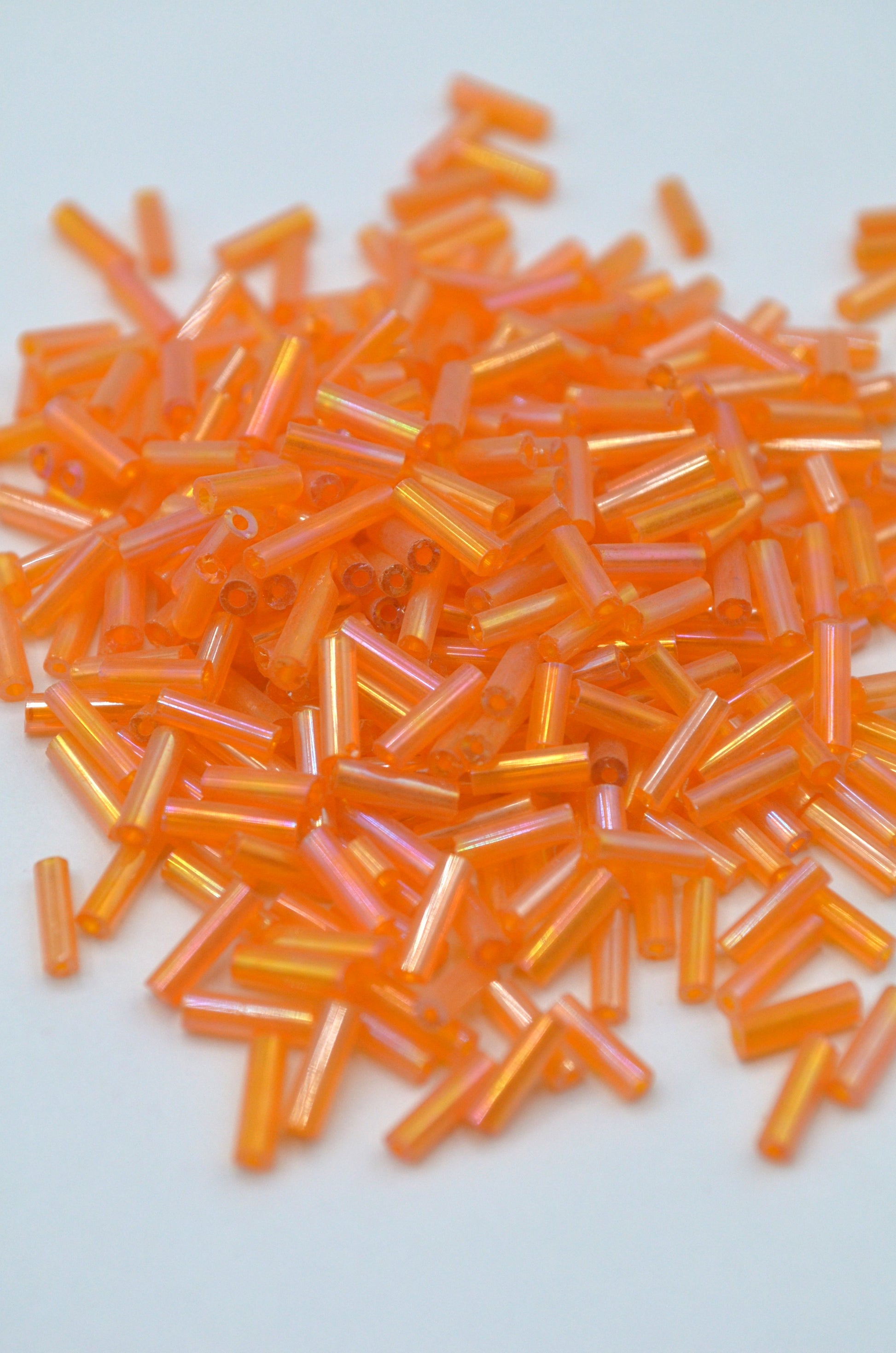 Margele Tubulare 6mm, 25gr, Portocaliu