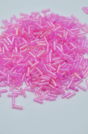Margele Tubulare 6mm, 25gr, Roz