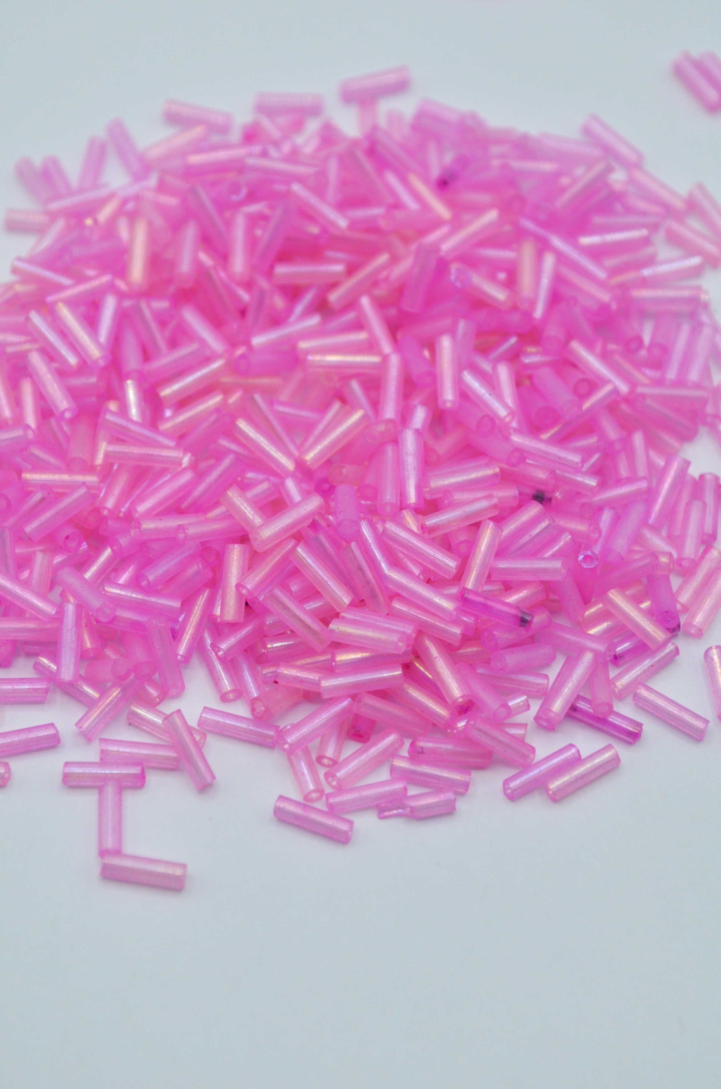 Margele Tubulare 6mm, 25gr, Roz