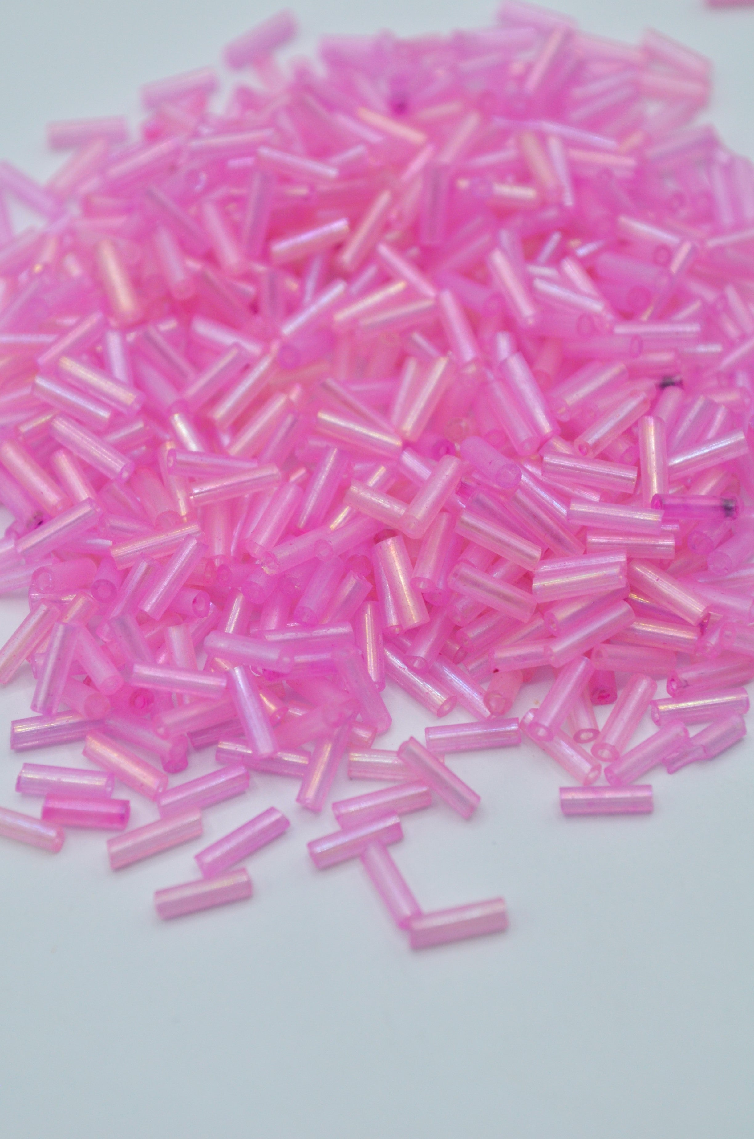 Margele Tubulare 6mm, 25gr, Roz