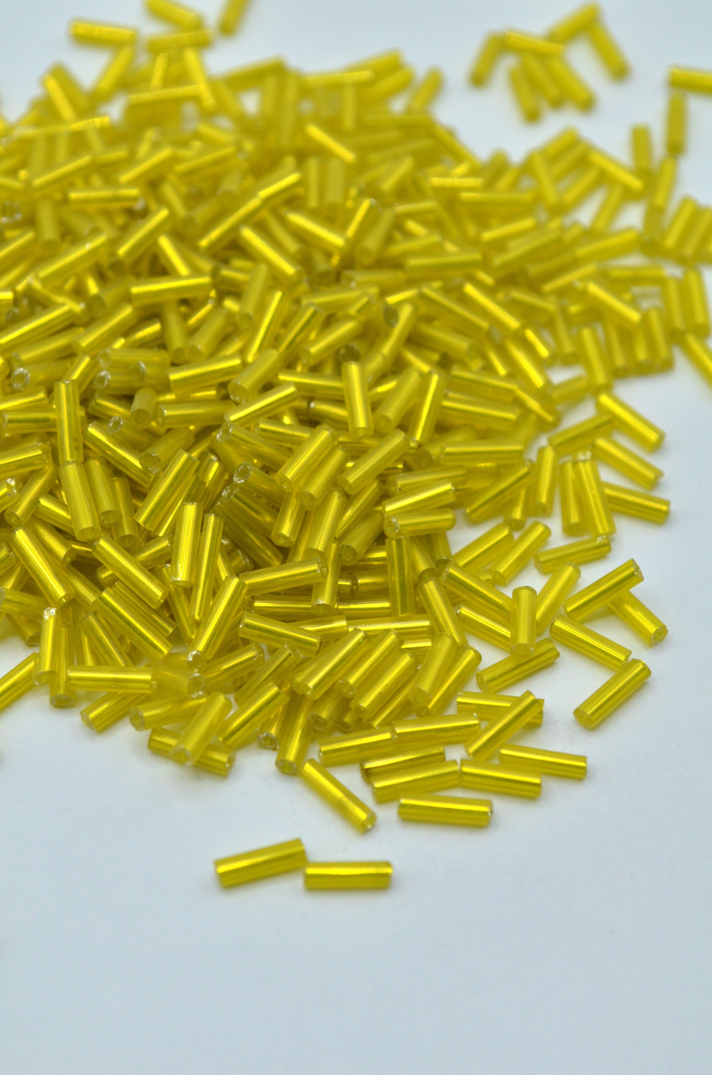 Margele Tubulare 6mm, 25gr, Galben