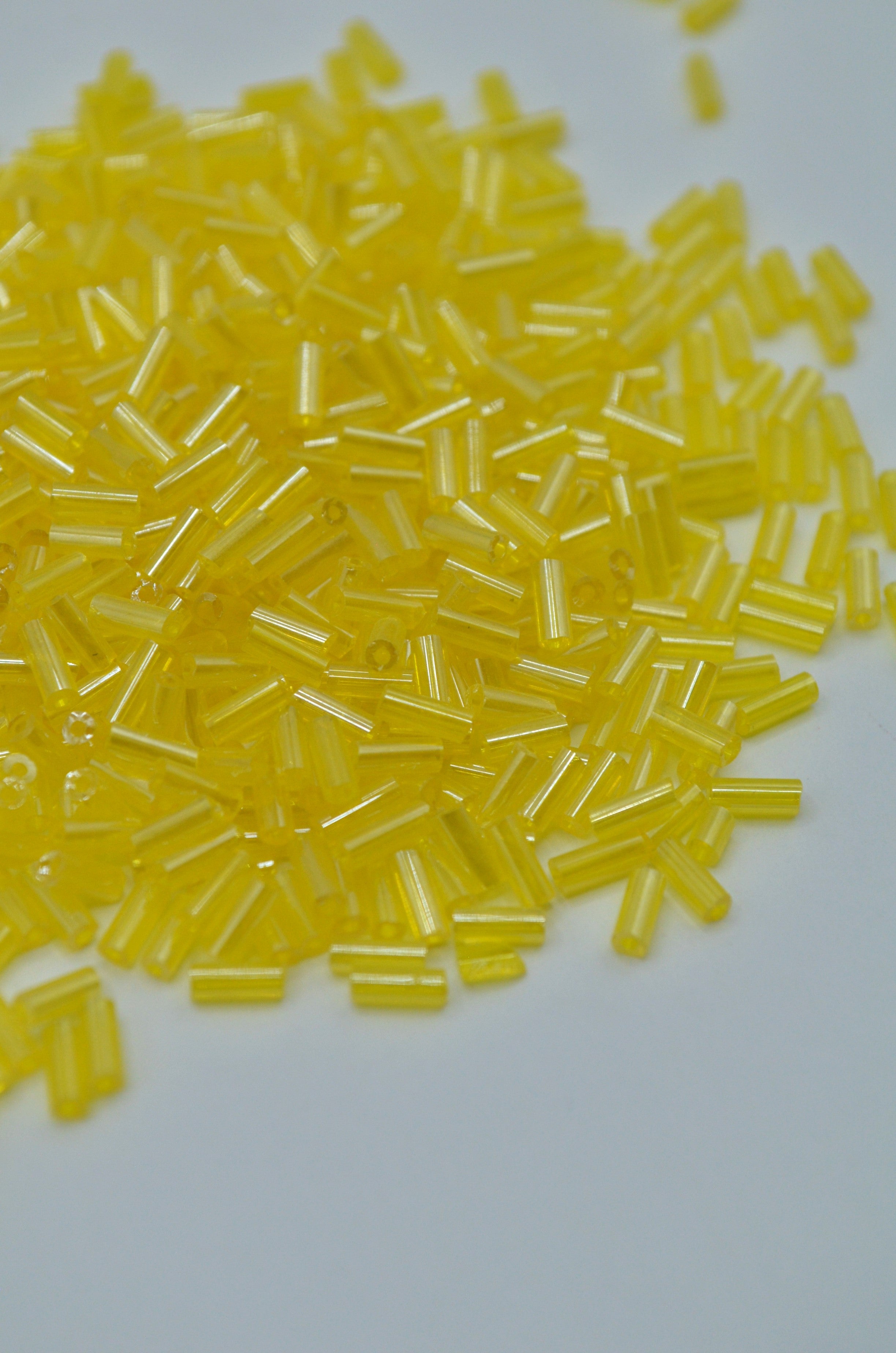 Margele Tubulare 4mm, 25gr Galben