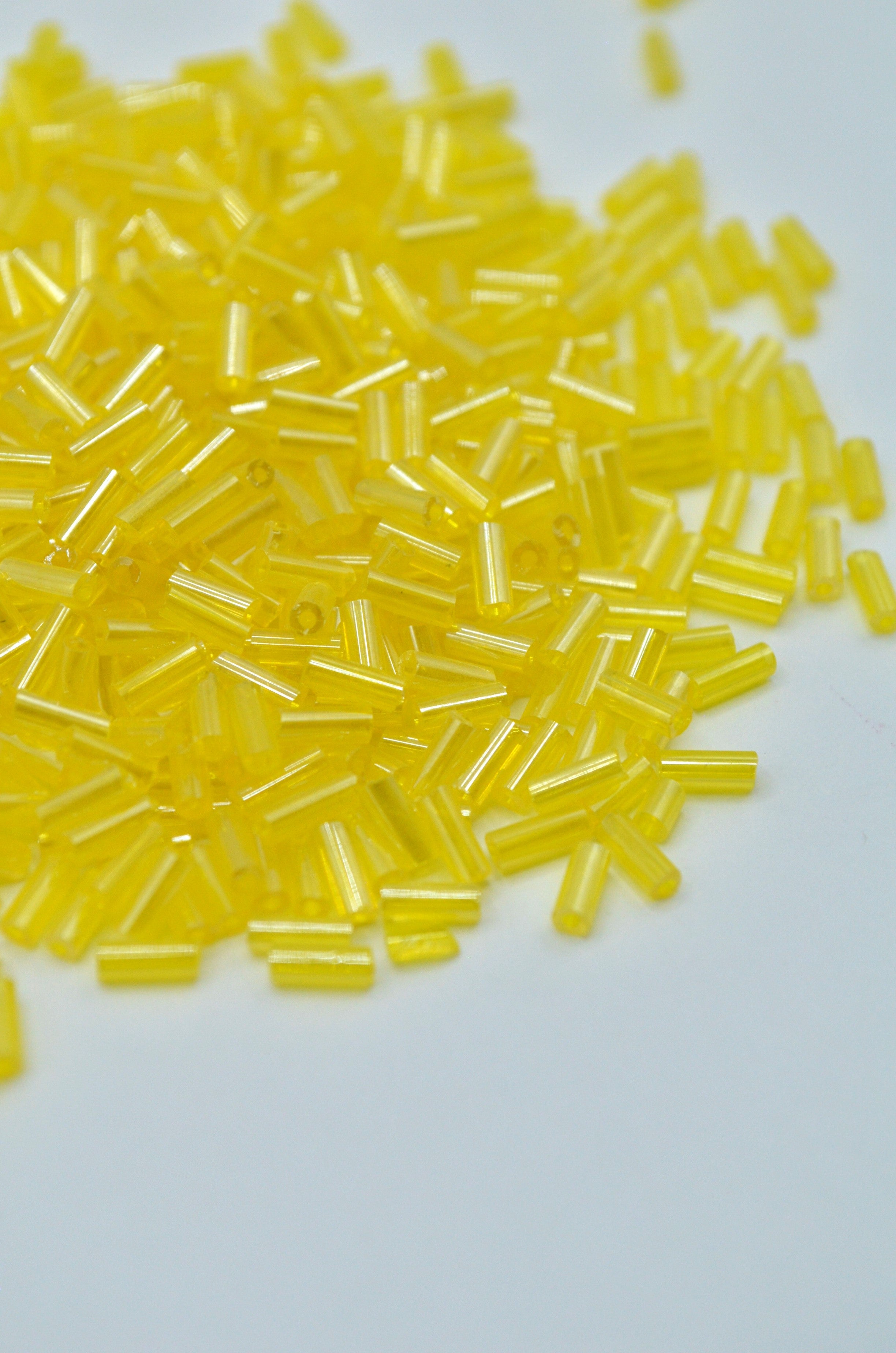 Margele Tubulare 4mm, 25gr Galben