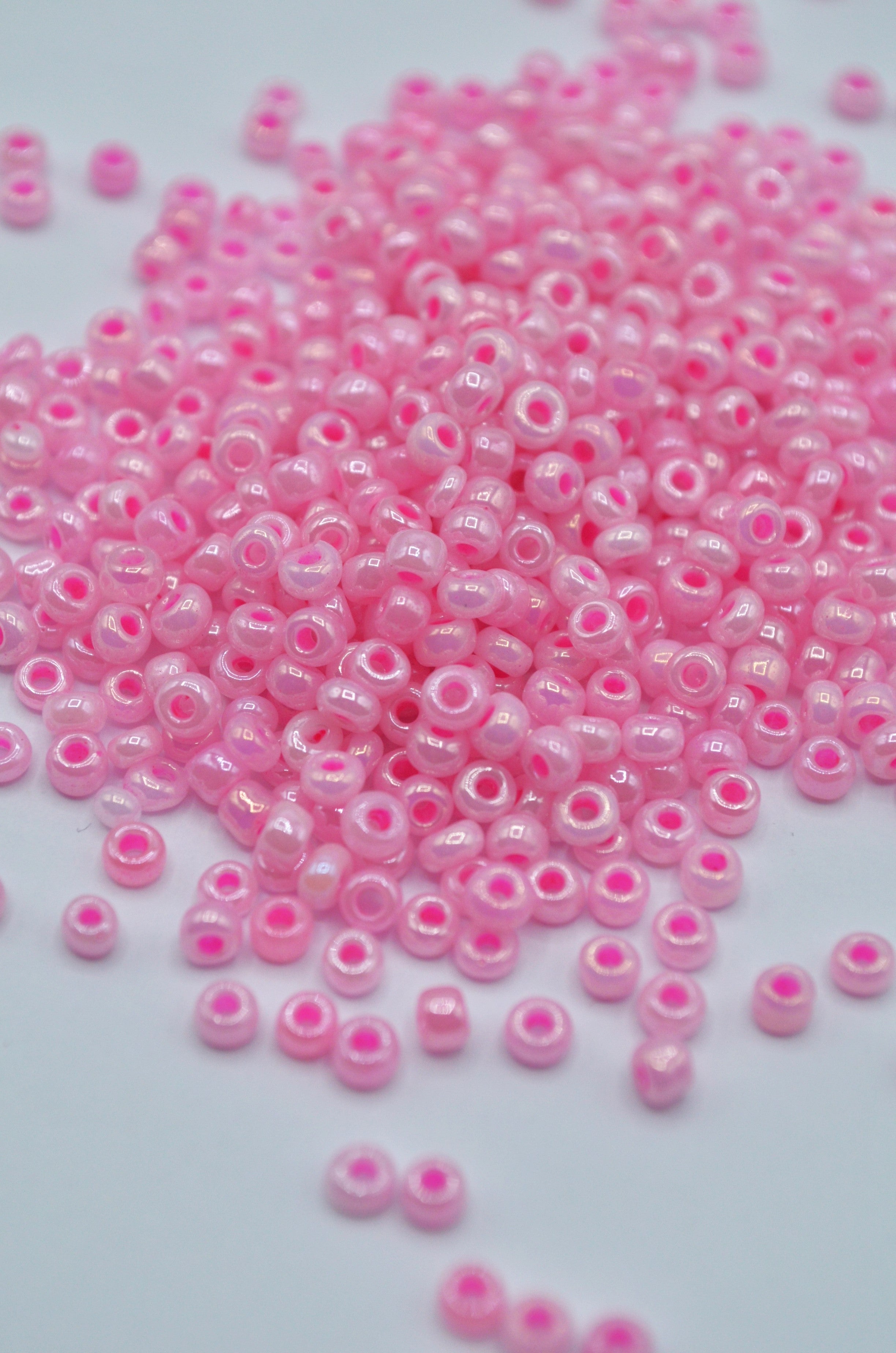 Margele 3mm, 35gr Roz