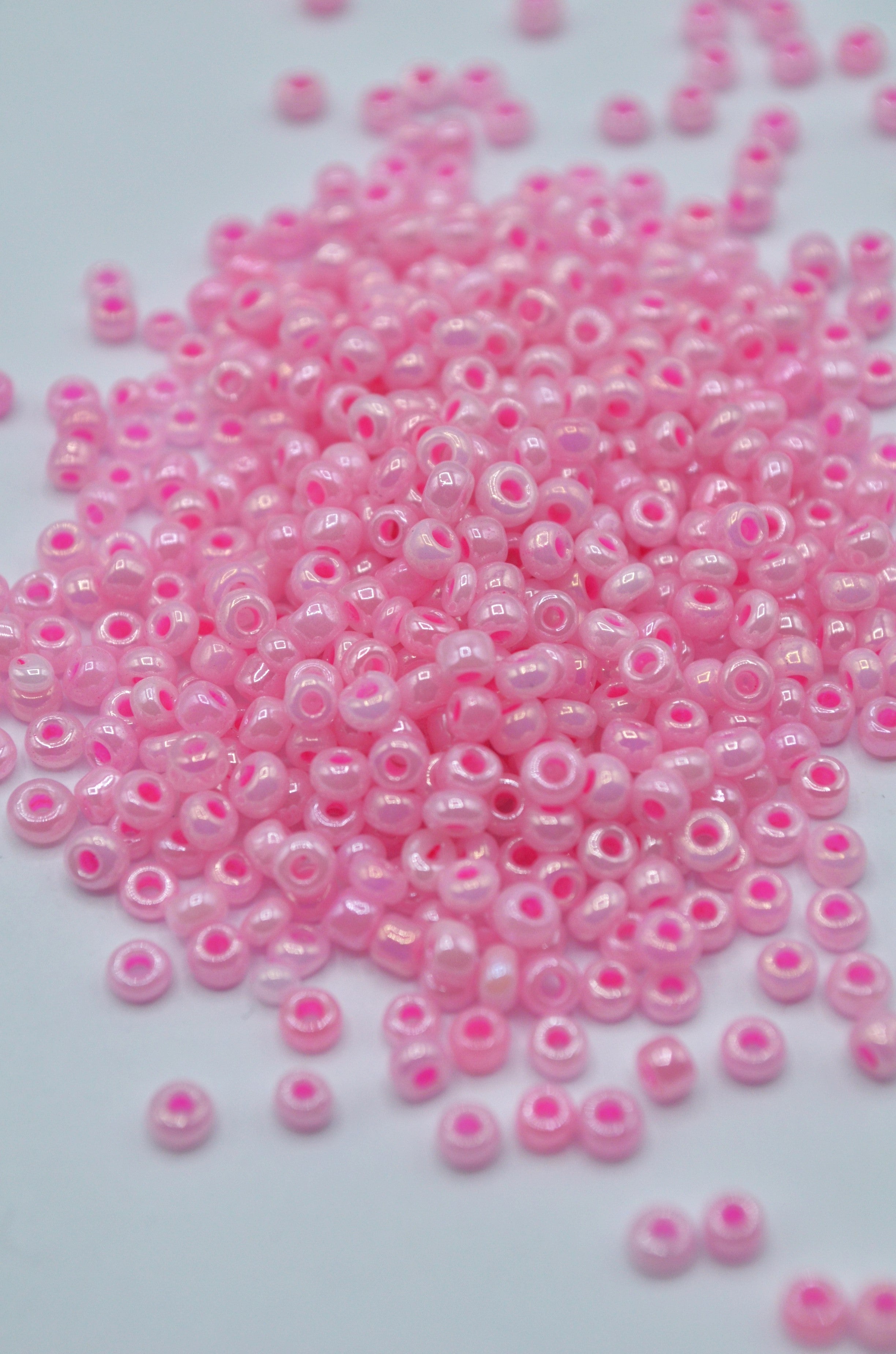 Margele 3mm, 35gr Roz