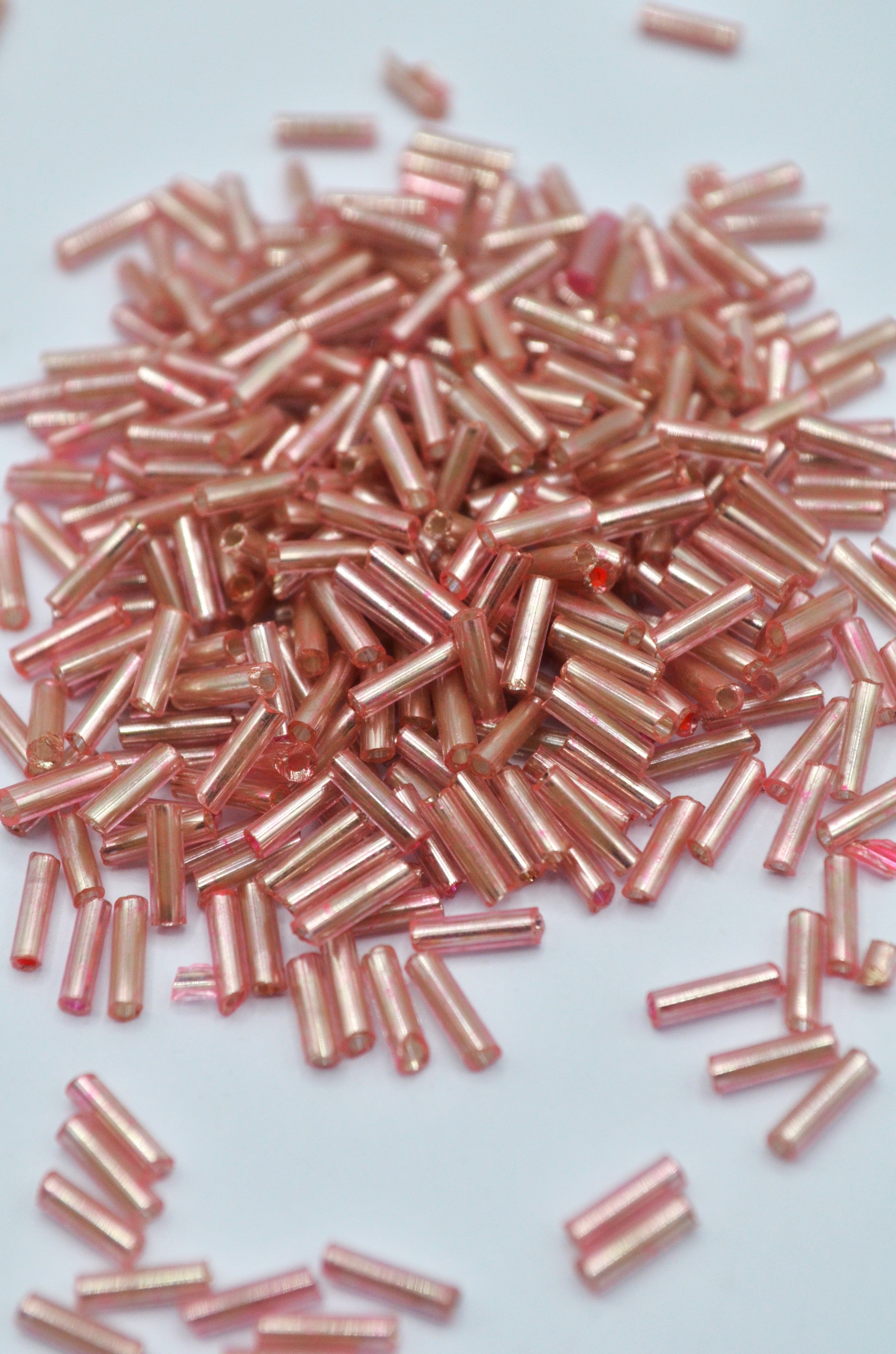 Margele Tubulare 6mm, 25gr, Roz 