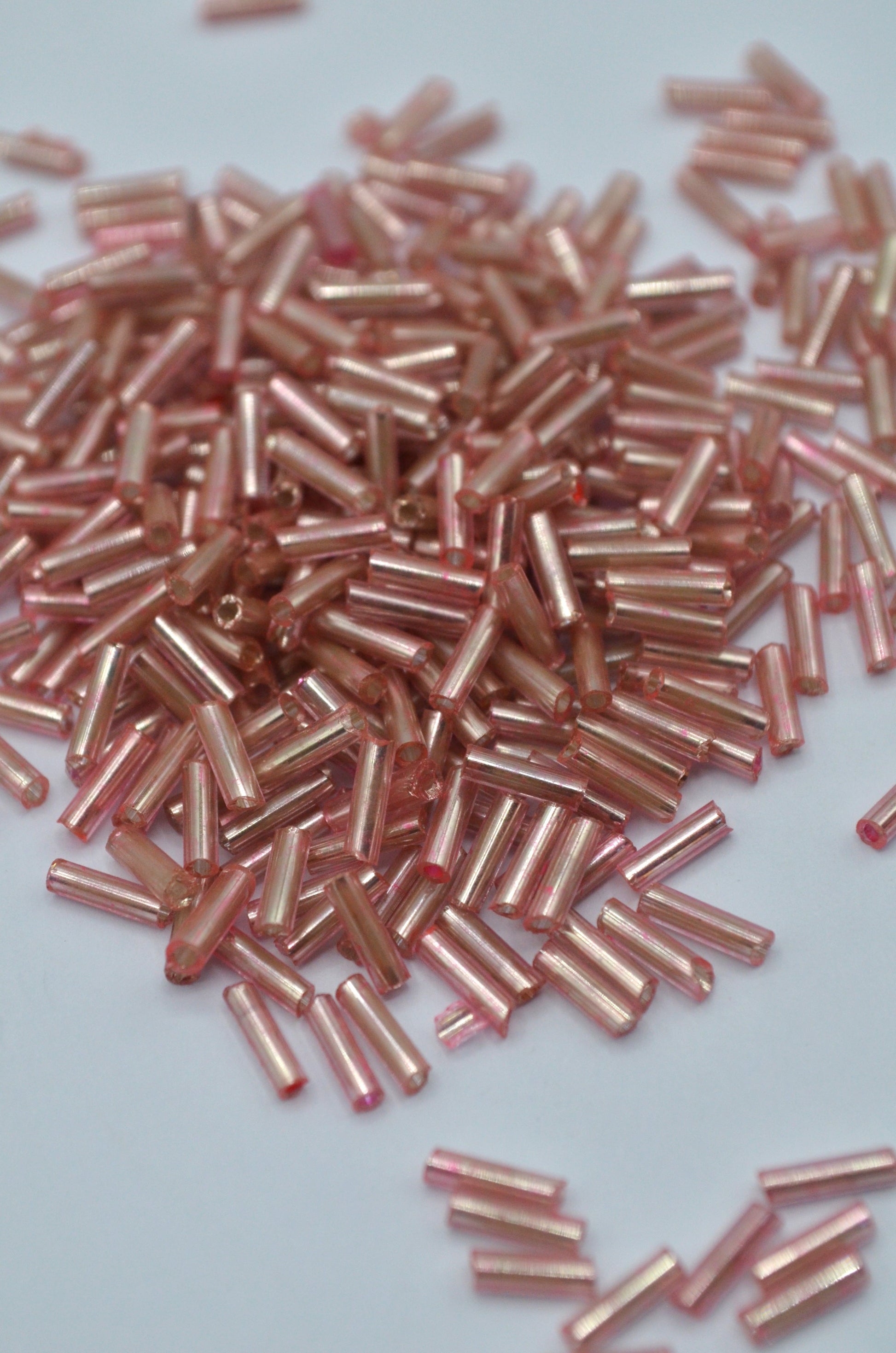 Margele Tubulare 6mm, 25gr, Roz 
