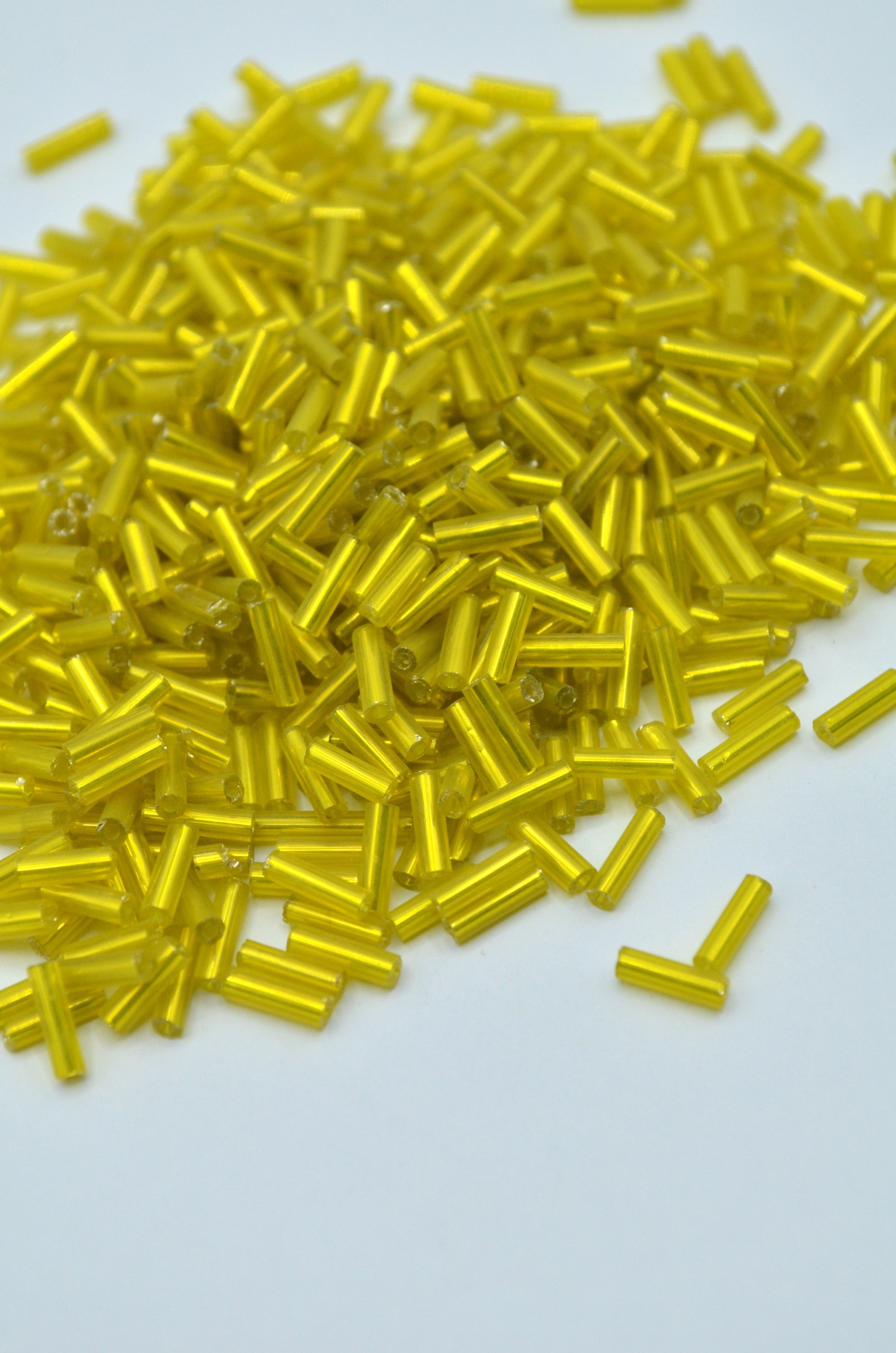 Margele Tubulare 6mm, 25gr, Galben