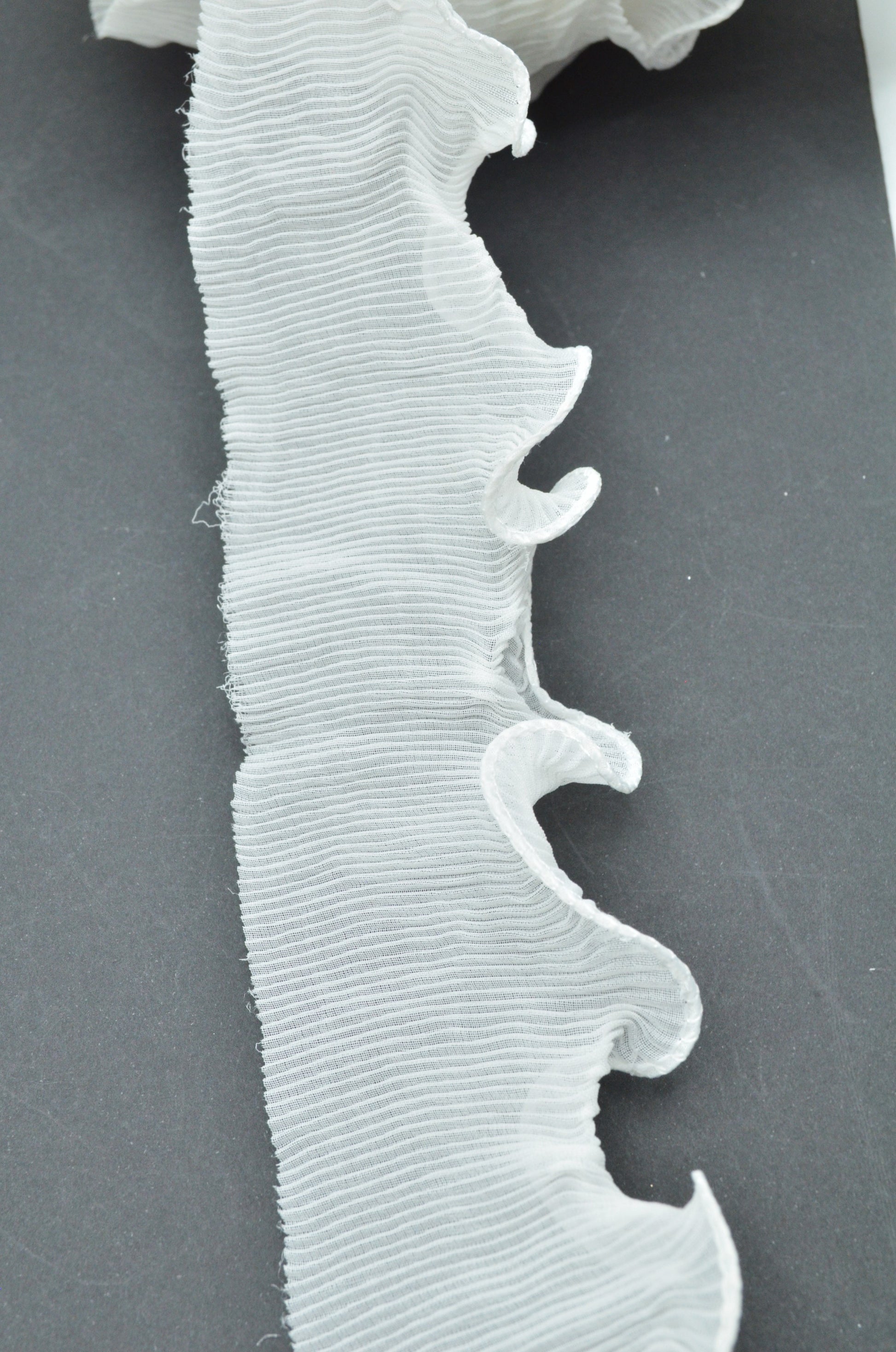 Volan Plisat 5.50cm, Ivoire