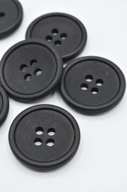 Nasturi De Plastic Negru Mat, 34mm