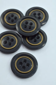 Nasturi De Plastic 34mm, Negru