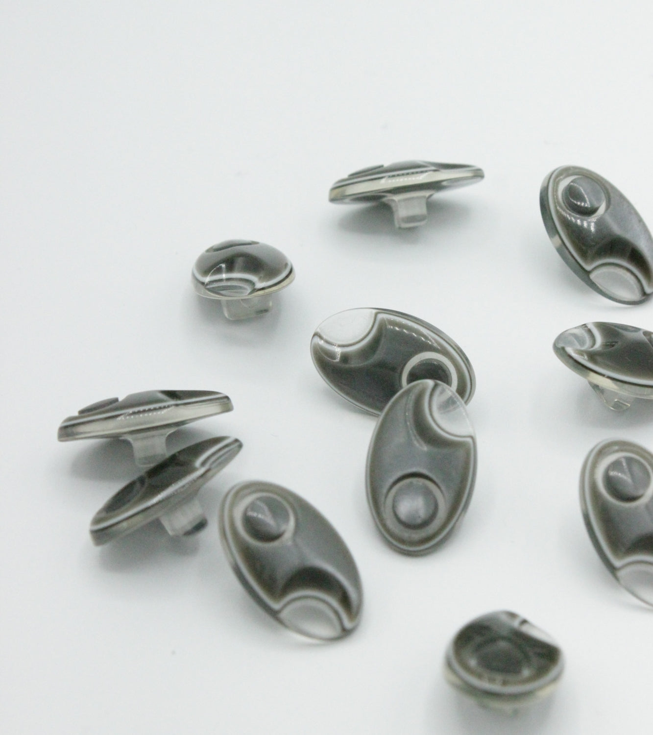 Nasturi De Plastic, 11x19mm, Verde Kaki