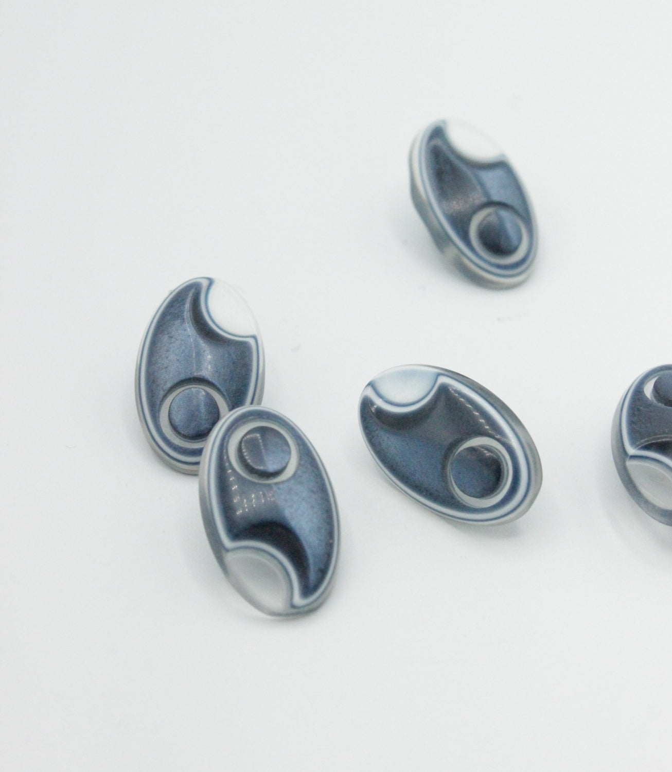Nasturi De Plastic, 11x19mm, Turcoaz Inchis