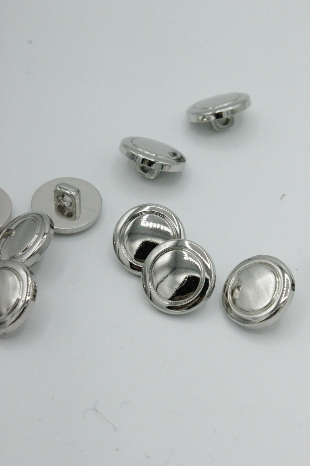 Nasturi De Plastic, 15mm, Argintiu