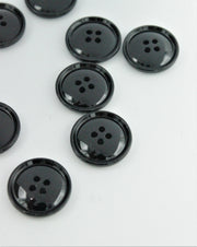 Nasturi De Plastic, 17mm. Negru