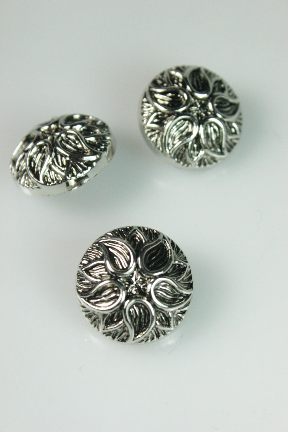 Nasturi De Plastic, 20mm, Argintiu