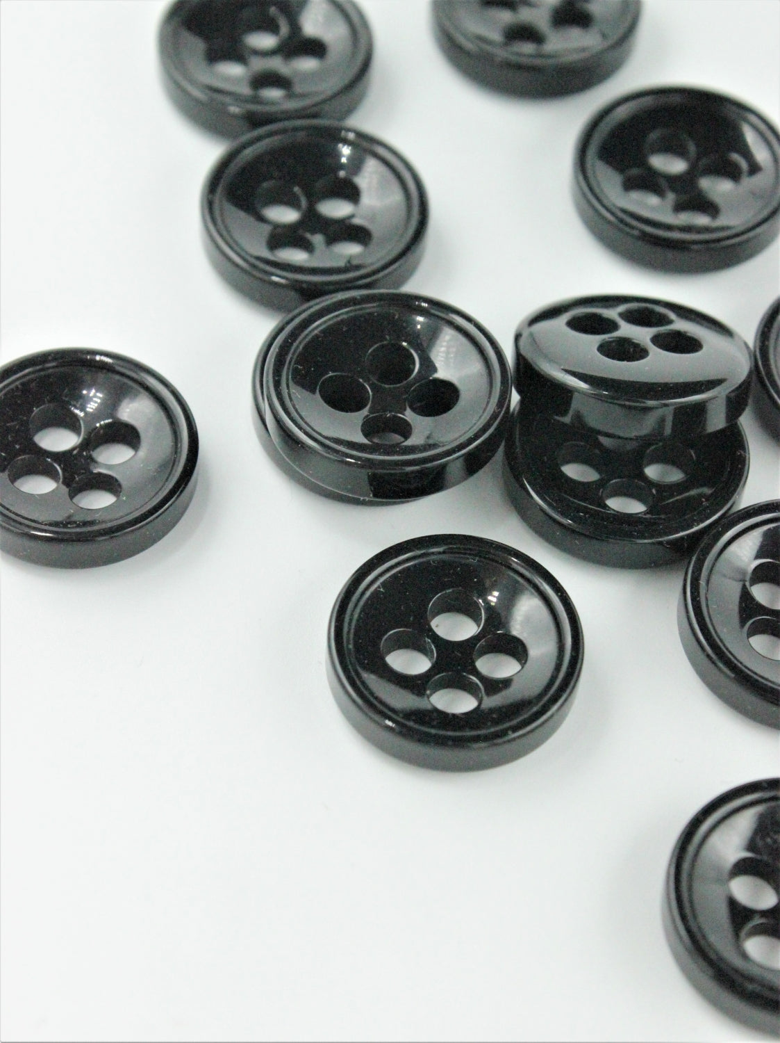 Nasturi De Plastic, 22mm, Negru