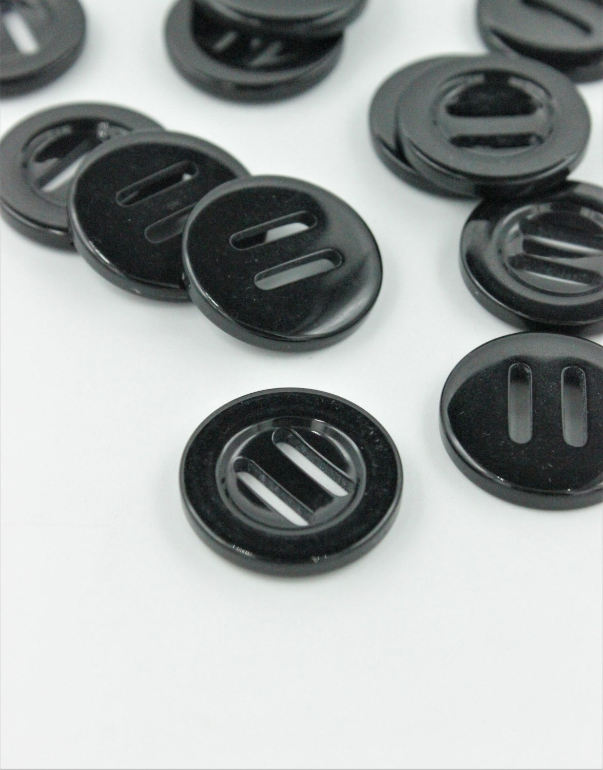 Nasturi De Plastic, 22mm, Negru