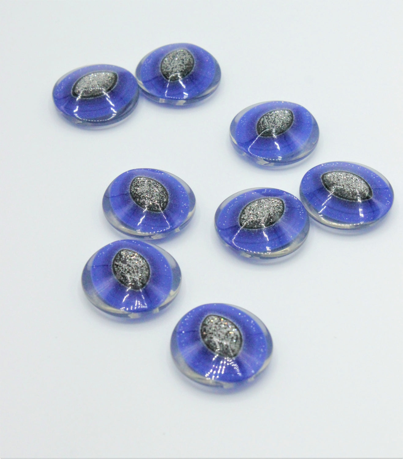 Nasturi De Plastic, 25mm, Albastru