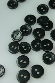 Nasturi De Plastic Cu Doua Gauri, 11mm, Negru